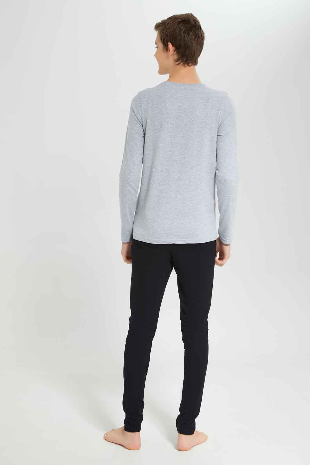 Redtag-Grey-Mel-Black-Panther-Nightsuit-BSR-Pyjama-Sets,-Category:Pyjama-Sets,-Colour:Grey-Melange,-Deals:New-In,-Dept:Boys,-Filter:Senior-Boys-(8-to-14-Yrs),-New-In-BSR-APL,-Non-Sale,-Section:Boys-(0-to-14Yrs),-W22B-Senior-Boys-9 to 14 Years