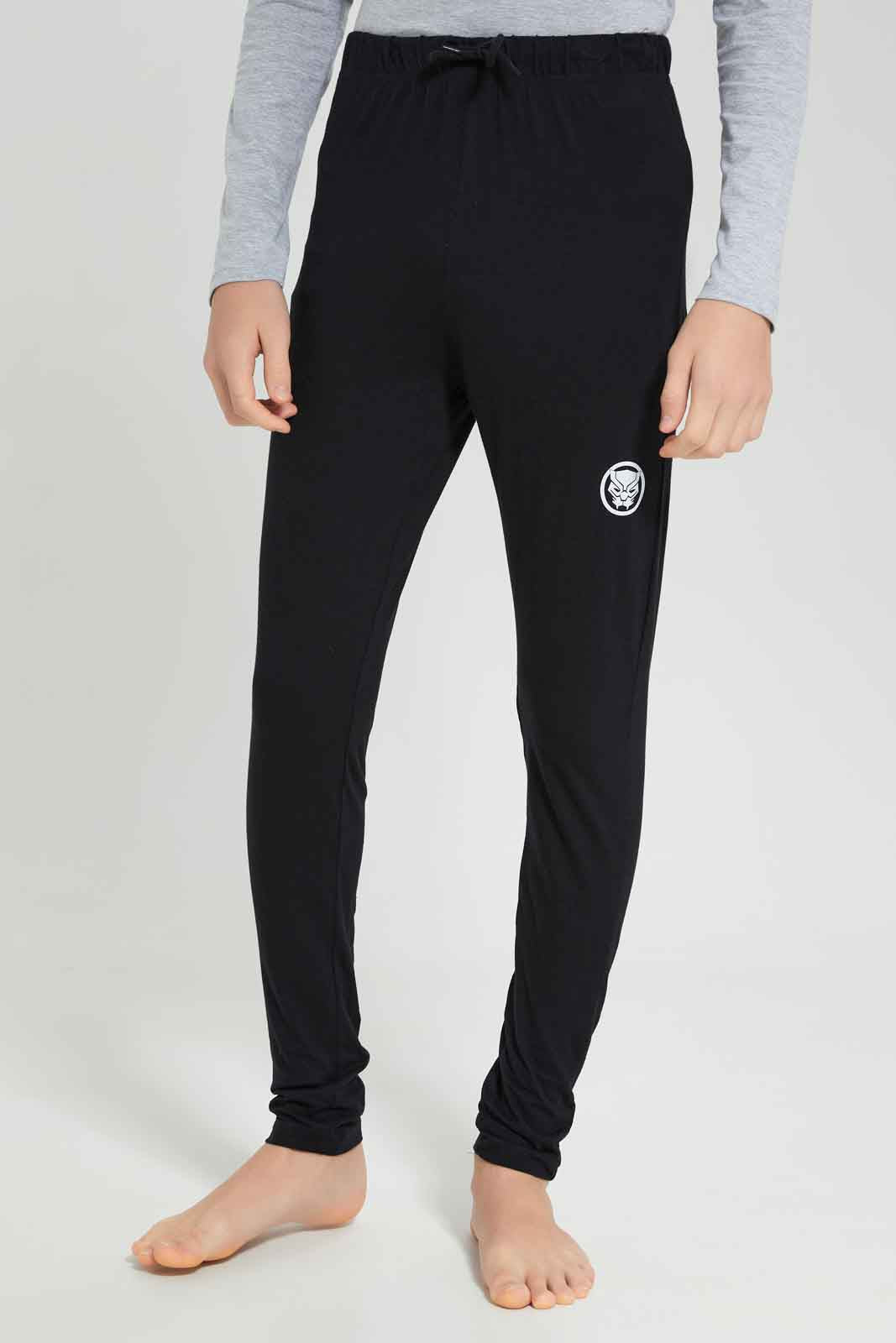 Redtag-Grey-Mel-Black-Panther-Nightsuit-BSR-Pyjama-Sets,-Category:Pyjama-Sets,-Colour:Grey-Melange,-Deals:New-In,-Dept:Boys,-Filter:Senior-Boys-(8-to-14-Yrs),-New-In-BSR-APL,-Non-Sale,-Section:Boys-(0-to-14Yrs),-W22B-Senior-Boys-9 to 14 Years