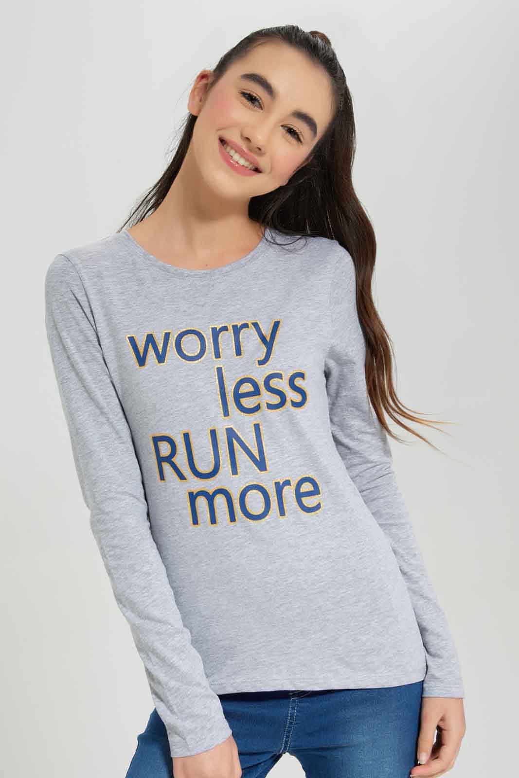 Redtag-L/S-Placement-Print-Top-Category:T-Shirts,-Colour:Grey,-Deals:New-In,-Dept:Girls,-Filter:Senior-Girls-(8-to-14-Yrs),-GSR-T-Shirts,-New-In-GSR-APL,-Non-Sale,-Section:Girls-(0-to-14Yrs),-TBL,-W22B-Senior-Girls-9 to 14 Years