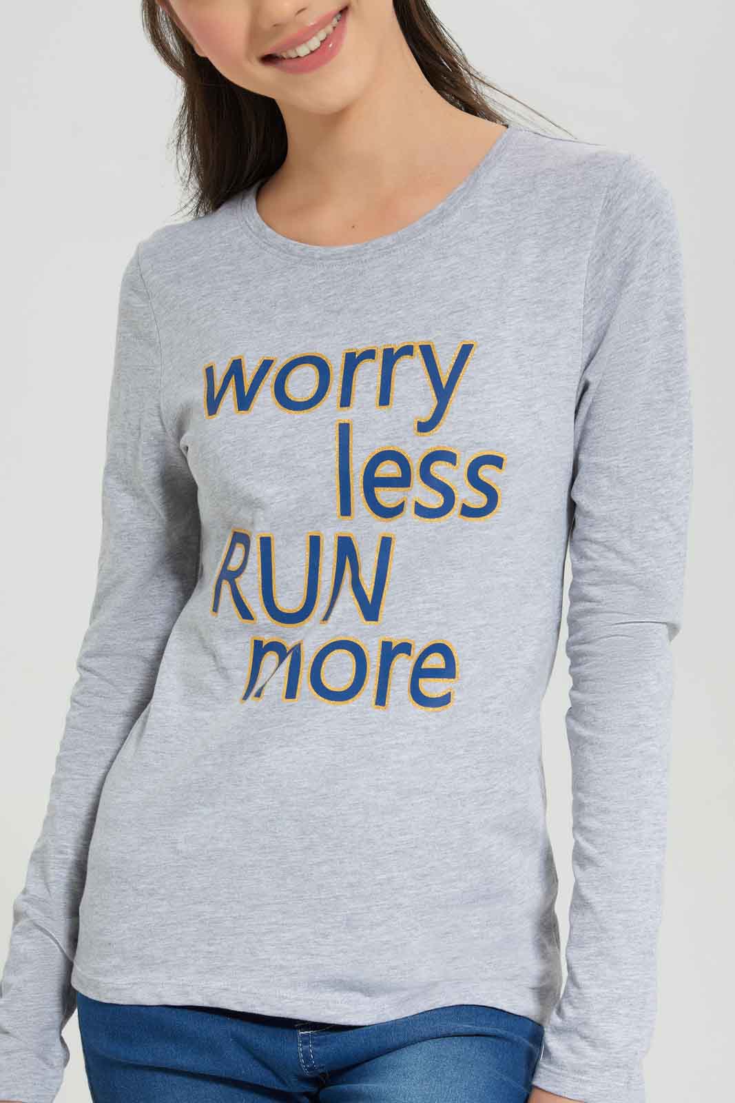 Redtag-L/S-Placement-Print-Top-Category:T-Shirts,-Colour:Grey,-Deals:New-In,-Dept:Girls,-Filter:Senior-Girls-(8-to-14-Yrs),-GSR-T-Shirts,-New-In-GSR-APL,-Non-Sale,-Section:Girls-(0-to-14Yrs),-TBL,-W22B-Senior-Girls-9 to 14 Years