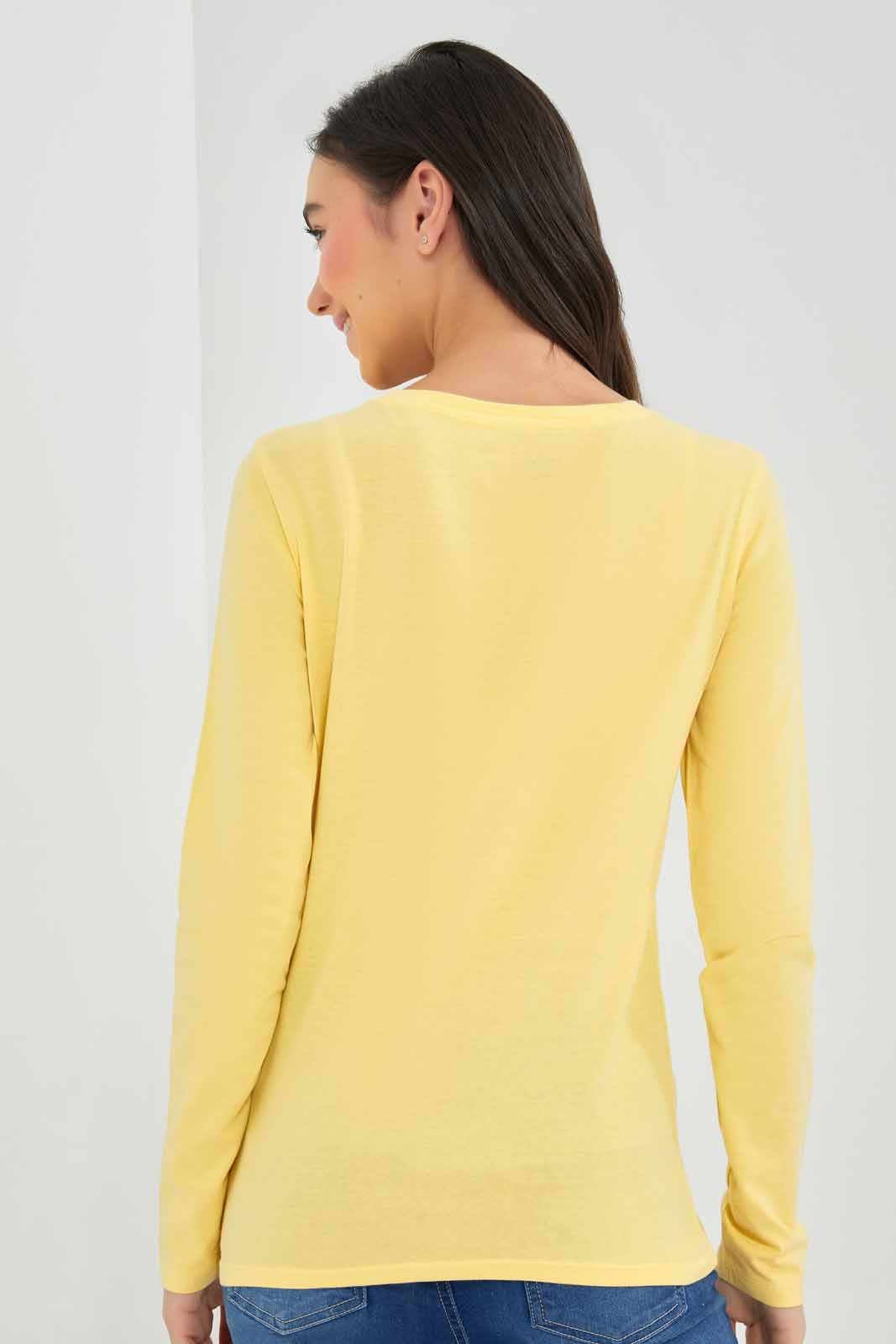 Redtag-L/S-Placement-Print-Top-Category:T-Shirts,-Colour:Yellow,-Deals:New-In,-Filter:Senior-Girls-(8-to-14-Yrs),-GSR-T-Shirts,-New-In-GSR-APL,-Non-Sale,-Section:Girls-(0-to-14Yrs),-TBL,-W22B-Senior-Girls-9 to 14 Years