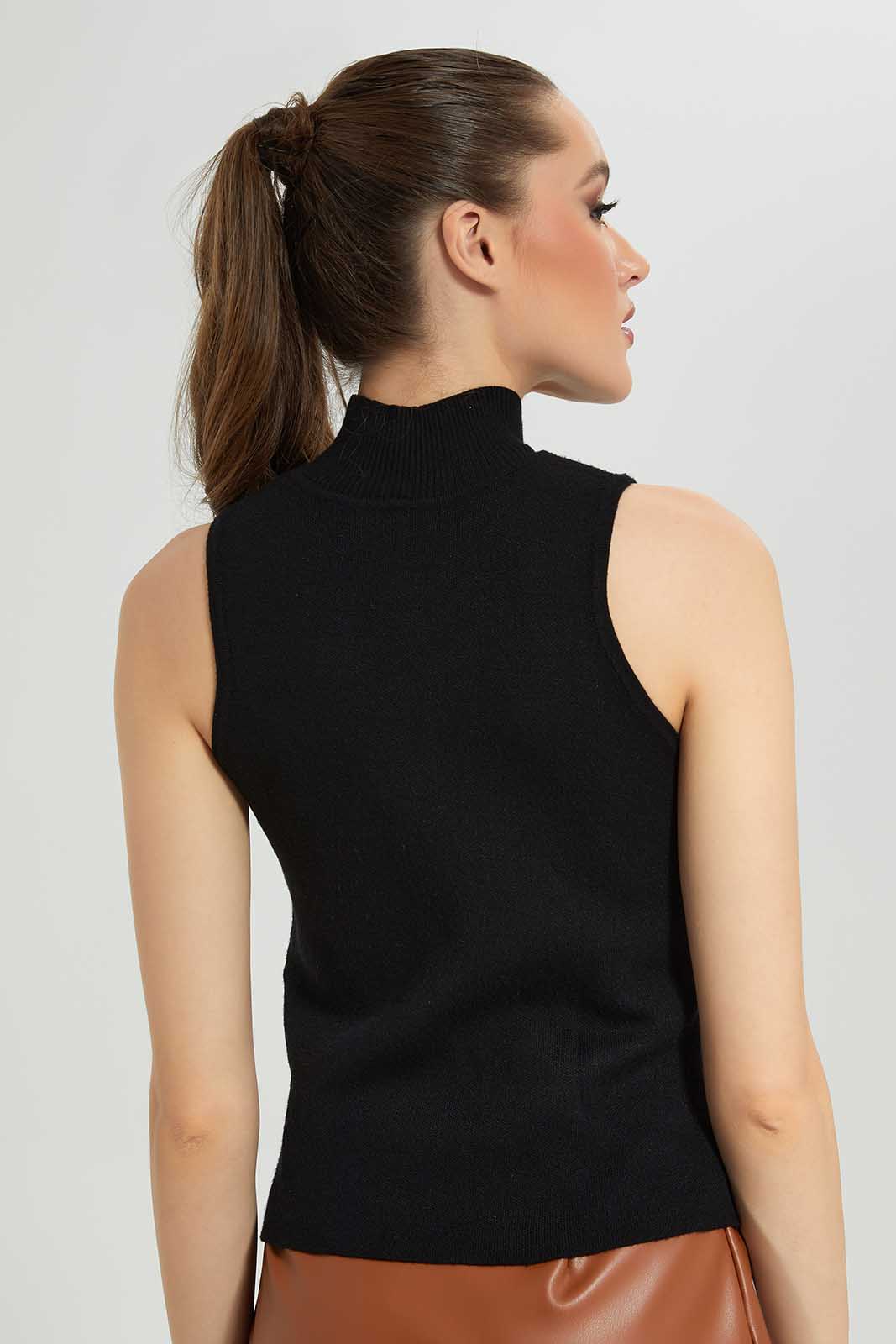 Redtag-Black-High-Neck-Top-Category:Pullovers,-Colour:Black,-Deals:New-In,-Dept:Ladieswear,-Filter:Women's-Clothing,-LDC,-LDC-Pullovers,-New-In-LDC-APL,-Non-Sale,-Section:Women,-TBL,-W22B-Women's-