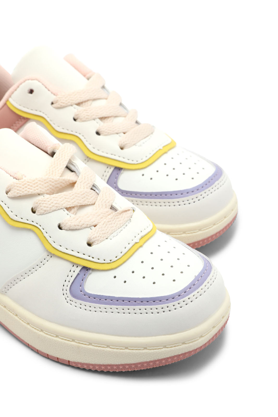 Redtag-Cream-Lace-Up-Sneakers-Category:Trainers,-Colour:Cream,-Deals:New-In,-Dept:Girls,-Filter:Girls-Footwear-(3-to-5-Yrs),-GIR-Trainers,-New-In-GIR-FOO,-Non-Sale,-Section:Girls-(0-to-14Yrs),-W22B-Girls-3 to 5 Years