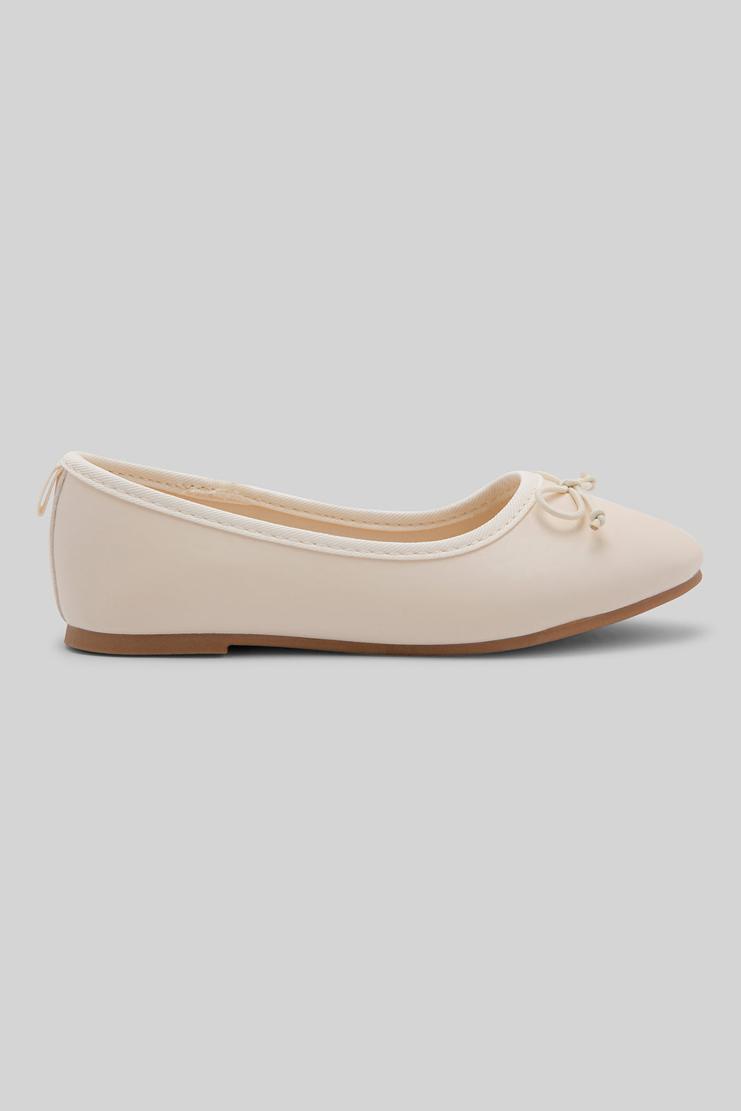 Redtag-Beige-Bow-Trim-Ballerina-Category:Shoes,-Colour:Beige,-Deals:New-In,-Dept:Girls,-Filter:Girls-Footwear-(3-to-5-Yrs),-GIR-Shoes,-New-In-GIR-FOO,-Non-Sale,-Section:Girls-(0-to-14Yrs),-W22B-Girls-3 to 5 Years