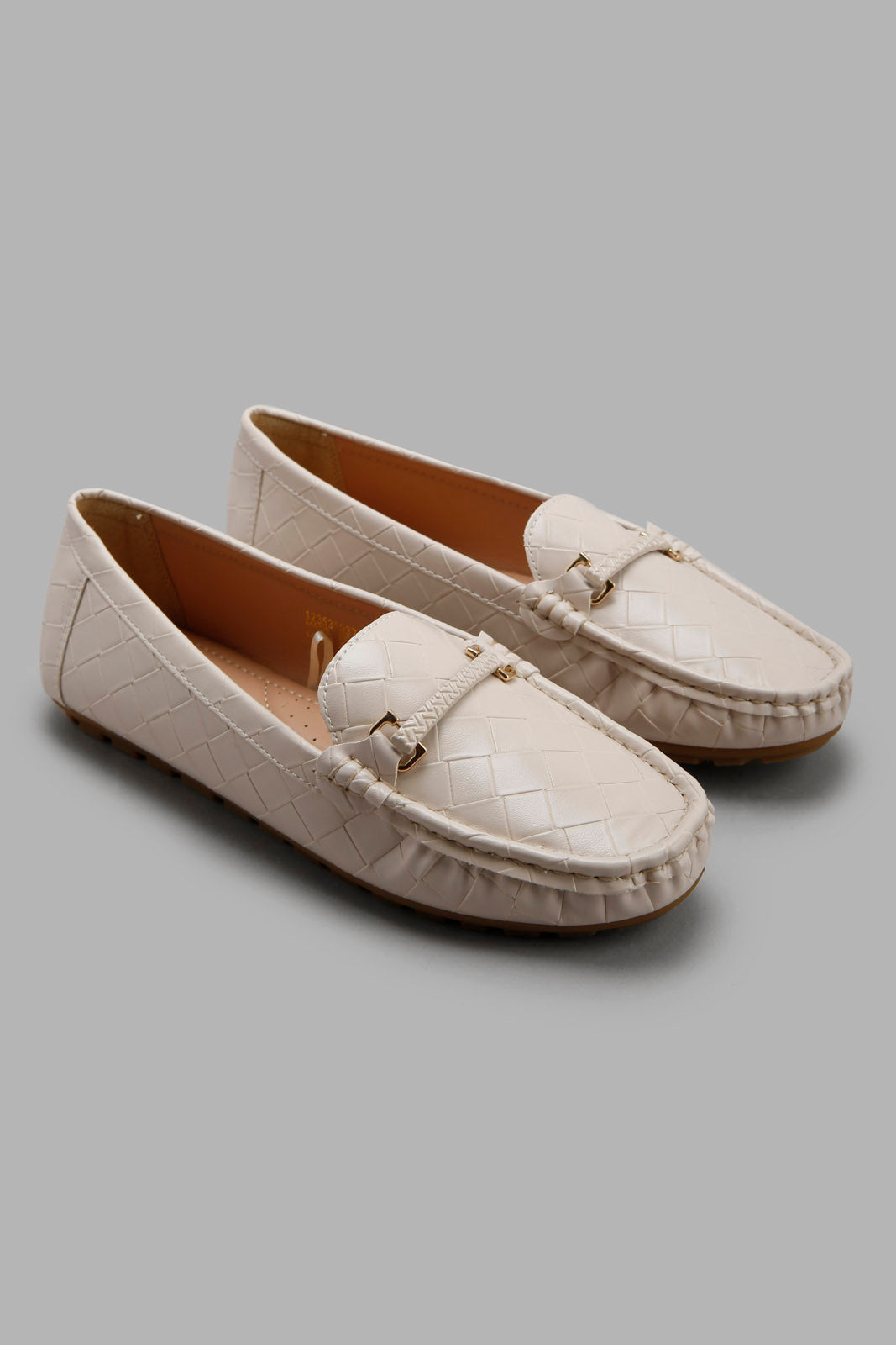 Redtag-Grey-Quilt-Moccasin-Category:Shoes,-Colour:Grey,-Deals:New-In,-Filter:Women's-Footwear,-New-In-Women-FOO,-Non-Sale,-Section:Women,-W22B,-Women-Shoes-Women's-