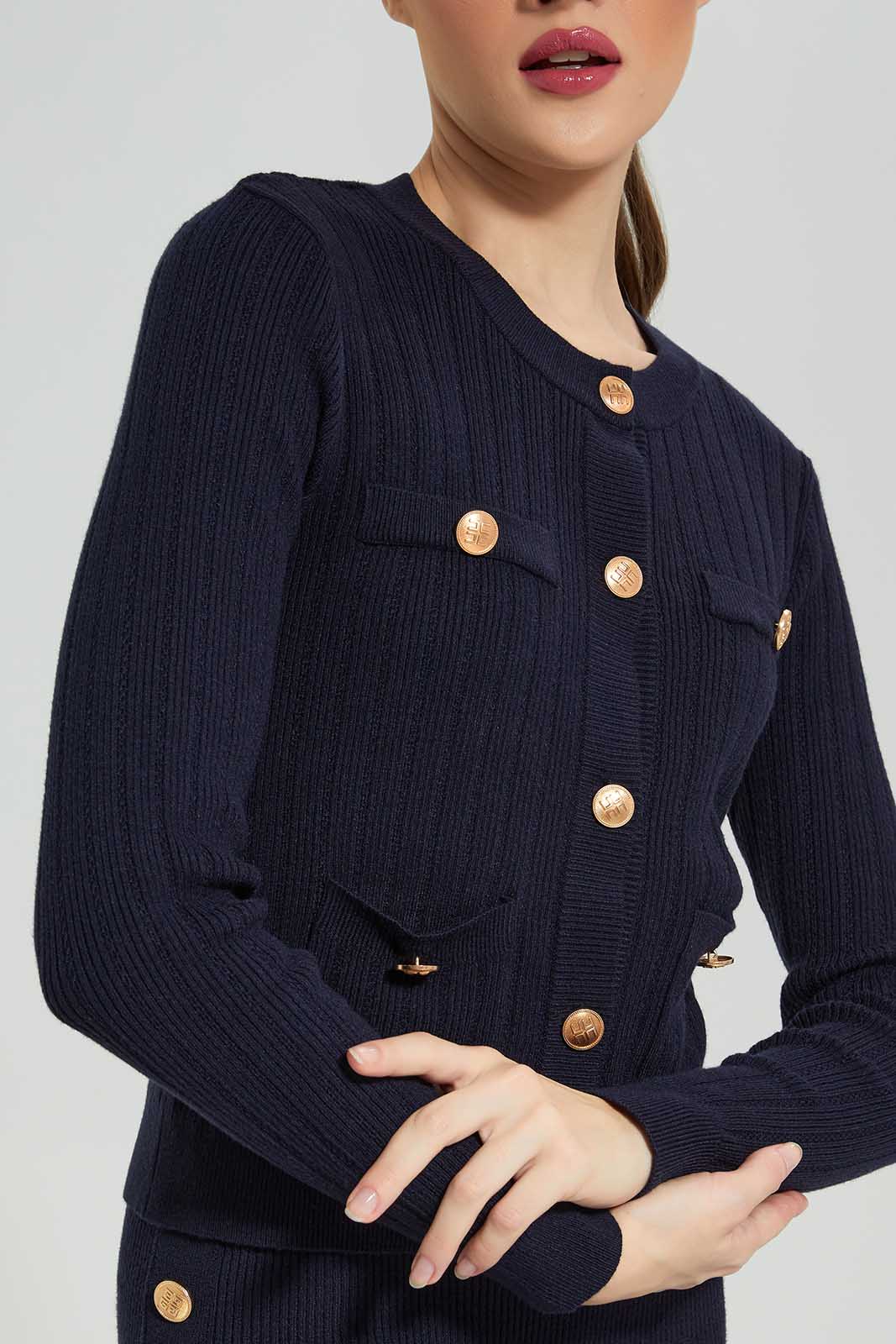 Redtag-BLUE-Cardigan-Category:Cardigans,-Colour:Blue,-Deals:New-In,-Filter:Women's-Clothing,-LDC,-LDC-Cardigans,-New-In-LDC-APL,-Non-Sale,-Section:Women,-W22B-Women's-