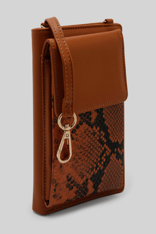 Redtag-Tan-Croc-Texture-Mobile-Purse-Category:Purse,-Colour:Tan,-Dept:Ladieswear,-Filter:Women's-Accessories,-New-In,-New-In-Women-ACC,-Non-Sale,-Section:Women,-W22B,-Women-Bags-Women-