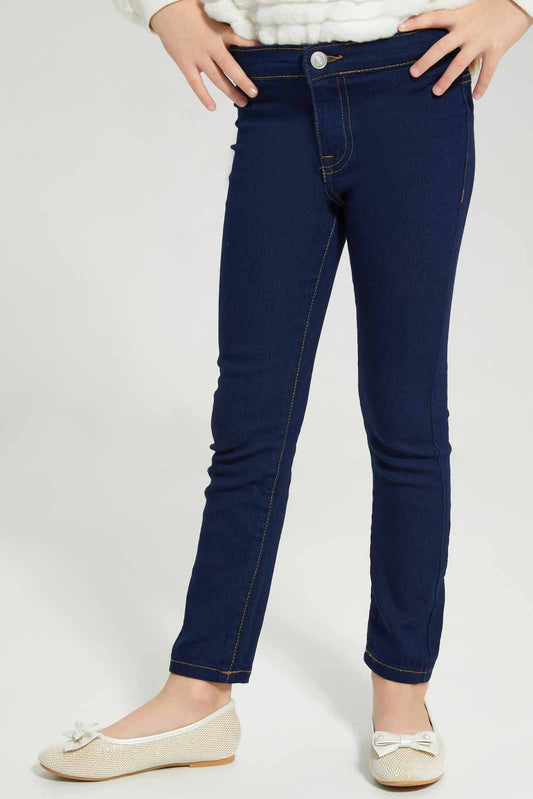 Redtag-Indigo-washed-Jegging-Category:Jeans,-Colour:Indigo,-Deals:New-In,-Filter:Girls-(2-to-8-Yrs),-GIR-Jeans,-New-In-GIR-APL,-Non-Sale,-Section:Girls-(0-to-14Yrs),-W22A-Girls-2 to 8 Years