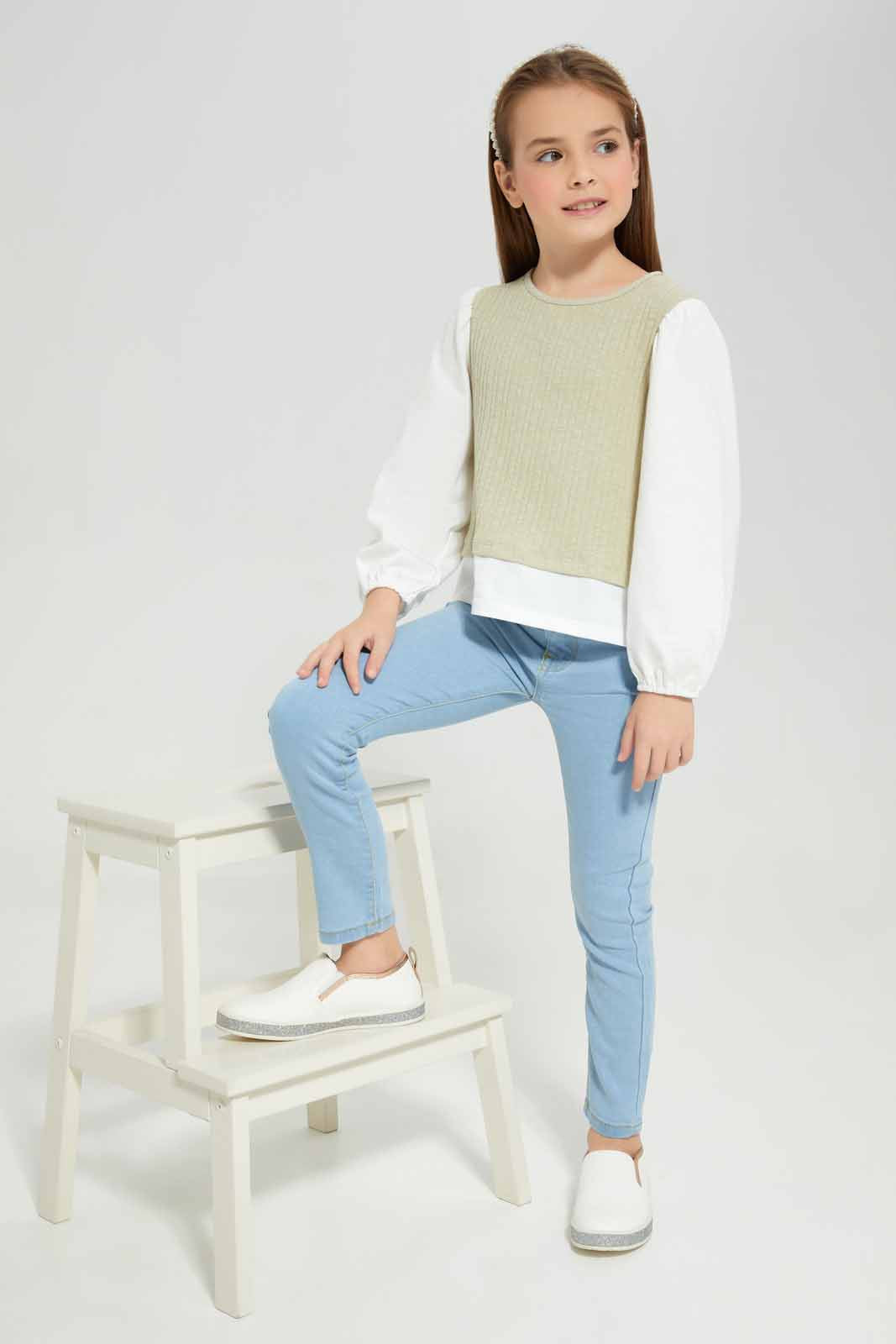 Redtag-Lt-wash-Jegging-Category:Jeans,-Colour:Light-Wash,-Deals:New-In,-Filter:Girls-(2-to-8-Yrs),-GIR-Jeans,-New-In-GIR-APL,-Non-Sale,-Section:Girls-(0-to-14Yrs),-W22A-Girls-2 to 8 Years
