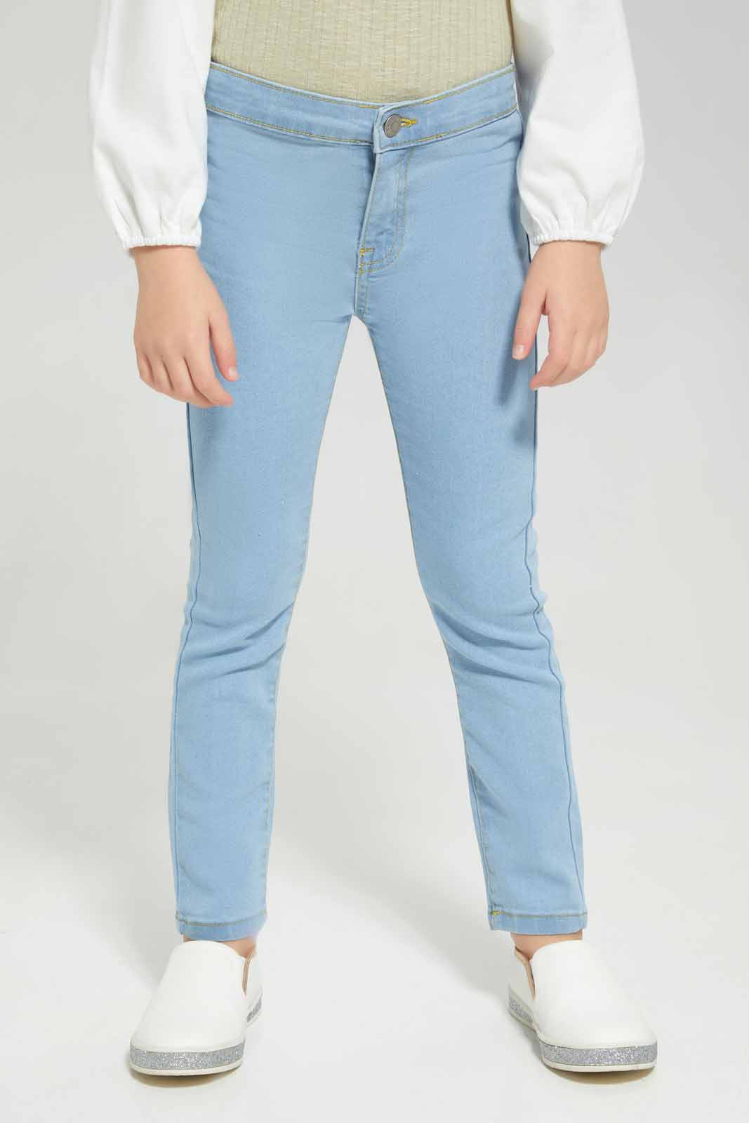 Redtag-Lt-wash-Jegging-Category:Jeans,-Colour:Light-Wash,-Deals:New-In,-Filter:Girls-(2-to-8-Yrs),-GIR-Jeans,-New-In-GIR-APL,-Non-Sale,-Section:Girls-(0-to-14Yrs),-W22A-Girls-2 to 8 Years