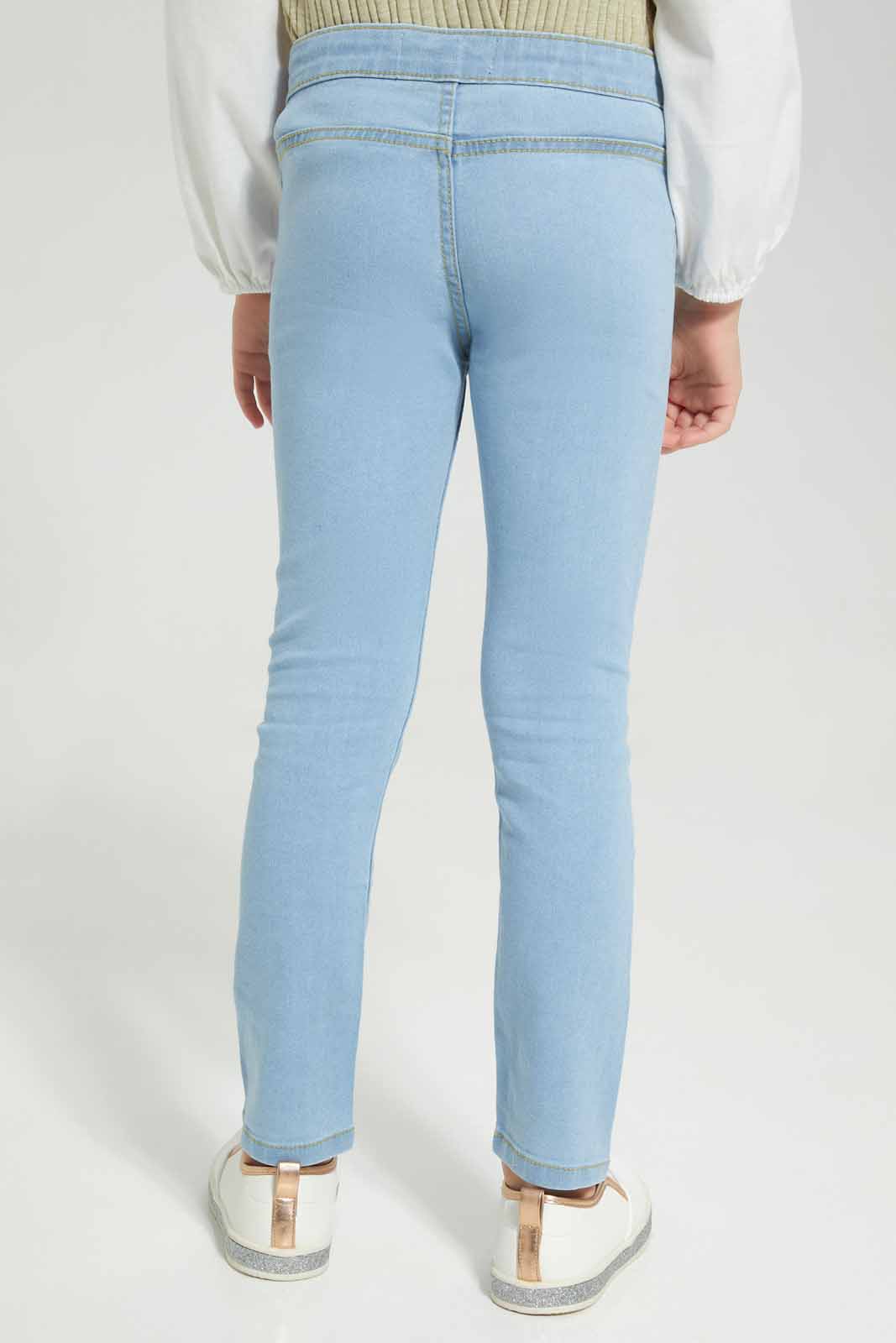Redtag-Lt-wash-Jegging-Category:Jeans,-Colour:Light-Wash,-Deals:New-In,-Filter:Girls-(2-to-8-Yrs),-GIR-Jeans,-New-In-GIR-APL,-Non-Sale,-Section:Girls-(0-to-14Yrs),-W22A-Girls-2 to 8 Years