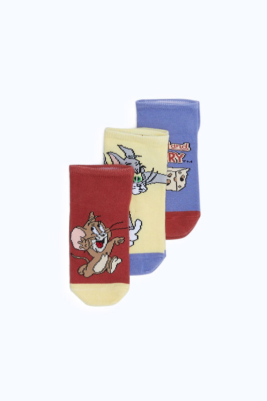 Redtag-3-Pack-Tom-&-Jerry-Socks-365,-BOY-Socks,-Category:Socks,-CHR,-Colour:Assorted,-Deals:2-FOR-37,-Deals:New-In,-Dept:Boys,-Filter:Boys-(2-to-8-Yrs),-H1:KWR,-H2:BOY,-H3:HOS,-H4:SKS,-New-In-BOY-APL,-Non-Sale,-Season:365,-Section:Boys-(0-to-14Yrs)-Boys-2 to 8 Years