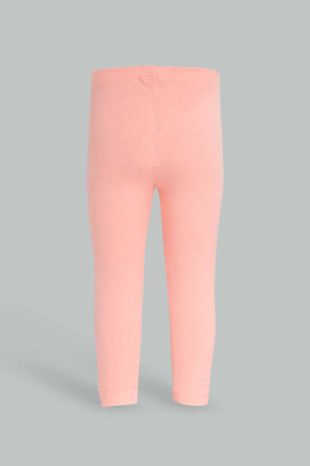 Redtag-Coral-Solid-Legging-Category:Leggings,-Colour:Orange,-Deals:New-In,-Dept:Girls,-Filter:Infant-Girls-(3-to-24-Mths),-ING-Leggings,-New-In-ING-APL,-Non-Sale,-Section:Girls-(0-to-14Yrs),-TBL,-W22B-Infant-Girls-3 to 24 Months