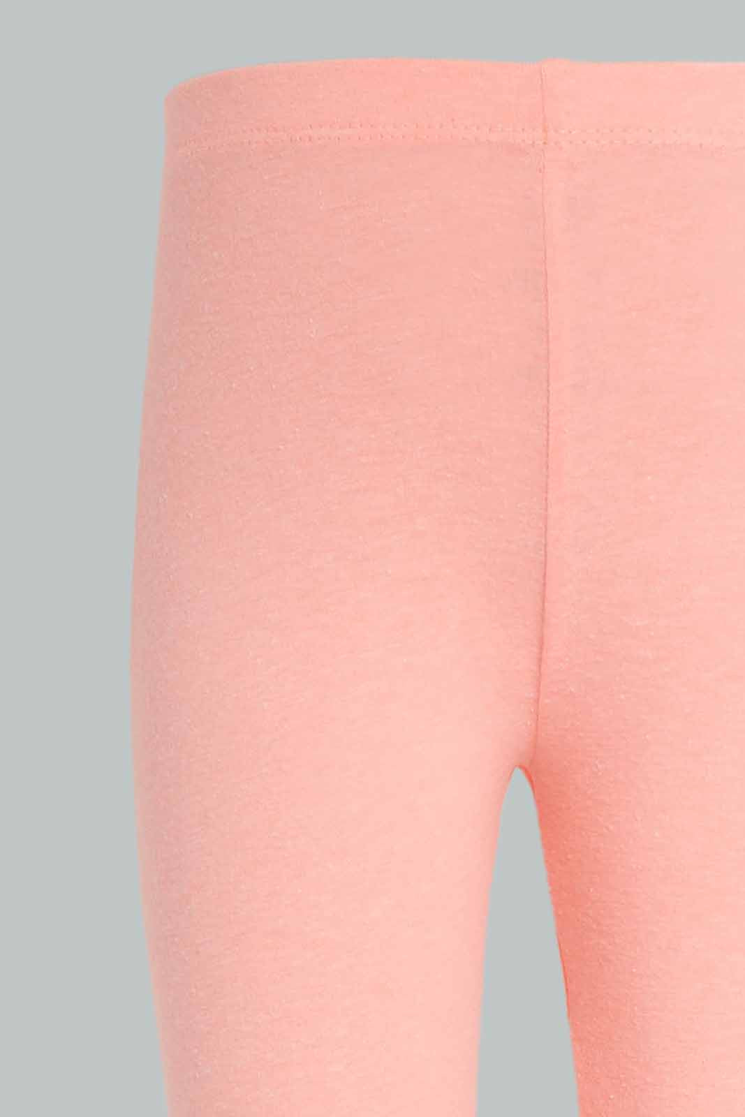 Redtag-Coral-Solid-Legging-Category:Leggings,-Colour:Orange,-Deals:New-In,-Dept:Girls,-Filter:Infant-Girls-(3-to-24-Mths),-ING-Leggings,-New-In-ING-APL,-Non-Sale,-Section:Girls-(0-to-14Yrs),-TBL,-W22B-Infant-Girls-3 to 24 Months