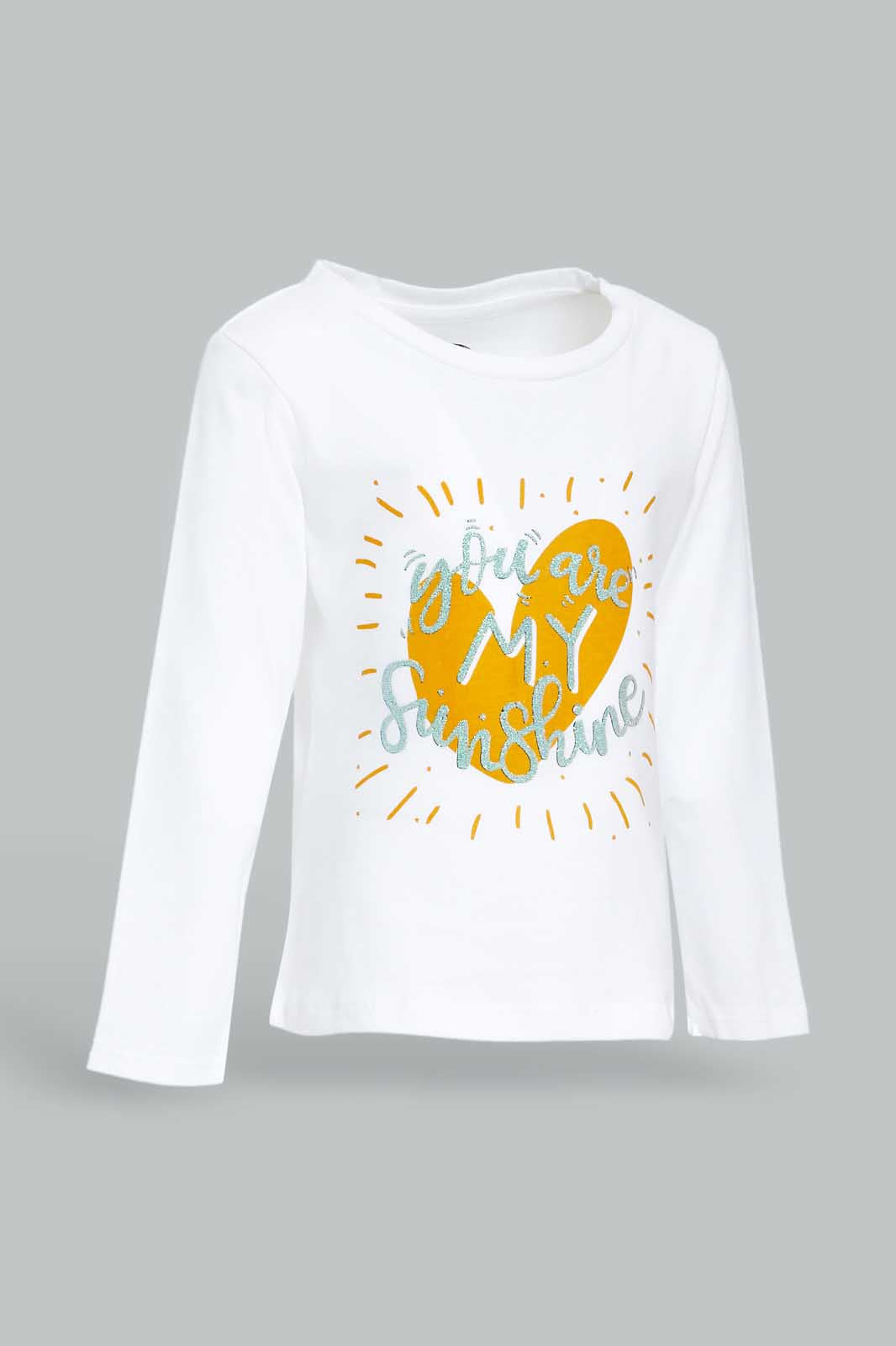 Redtag-White-Placement-Print-T--Shirt-Category:T-Shirts,-Colour:White,-Deals:New-In,-Dept:Girls,-Filter:Infant-Girls-(3-to-24-Mths),-ING-T-Shirts,-New-In-ING-APL,-Non-Sale,-Section:Girls-(0-to-14Yrs),-TBL,-W22B-Infant-Girls-3 to 24 Months