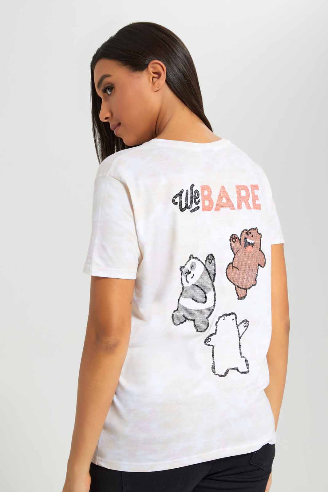 Redtag-We-Bare-Bears-Tie-Dye-Embroidered-T-Shirt-Category:T-Shirts,-Colour:Assorted,-Deals:New-In,-Filter:Women's-Clothing,-New-In-Women-APL,-Non-Sale,-Section:Women,-W22A,-Women-T-Shirts-Women's-