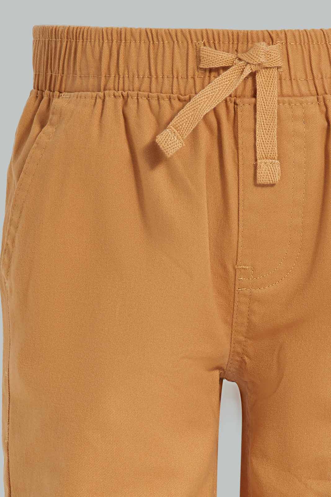 Redtag-Rust-Chino-Jogger-Category:Trousers,-Colour:Orange,-Deals:New-In,-Dept:Boys,-Filter:Infant-Boys-(3-to-24-Mths),-INB-Trousers,-New-In-INB-APL,-Non-Sale,-Section:Boys-(0-to-14Yrs),-W22B-Infant-Boys-3 to 24 Months