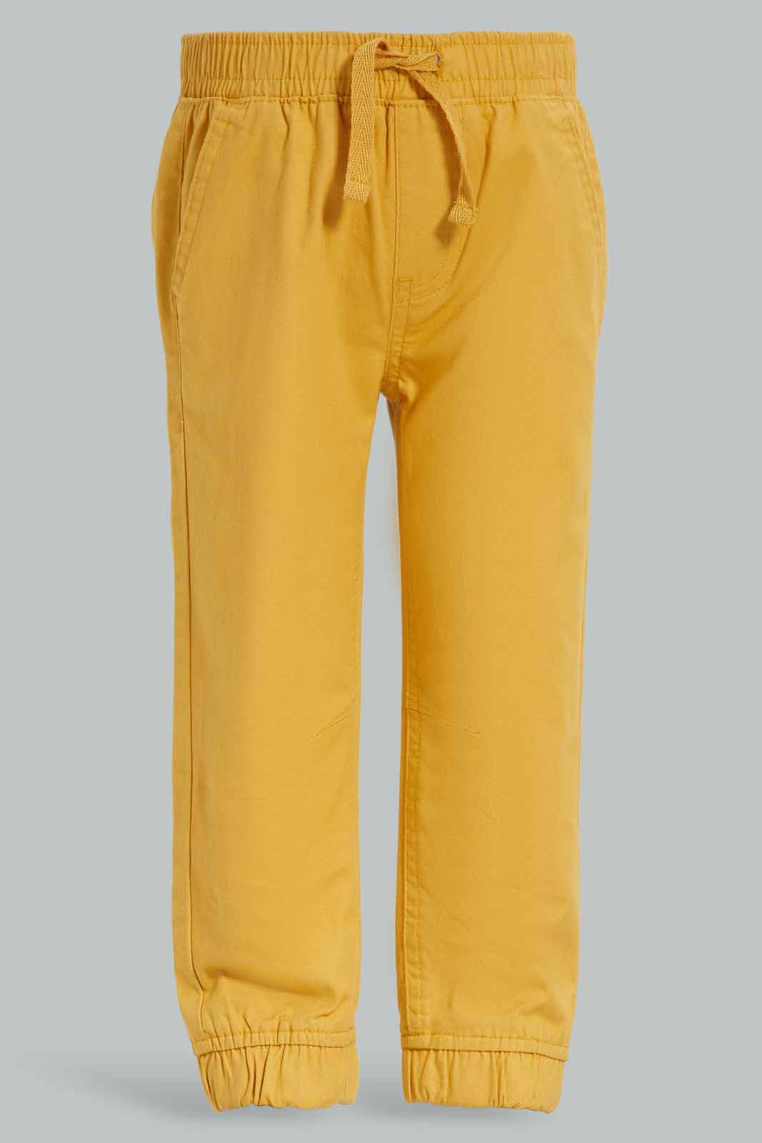 Redtag-Mustard-Chino-Jogger-Category:Trousers,-Colour:Mustard,-Deals:New-In,-Dept:Boys,-Filter:Infant-Boys-(3-to-24-Mths),-INB-Trousers,-New-In-INB-APL,-Non-Sale,-Section:Boys-(0-to-14Yrs),-W22B-Infant-Boys-3 to 24 Months
