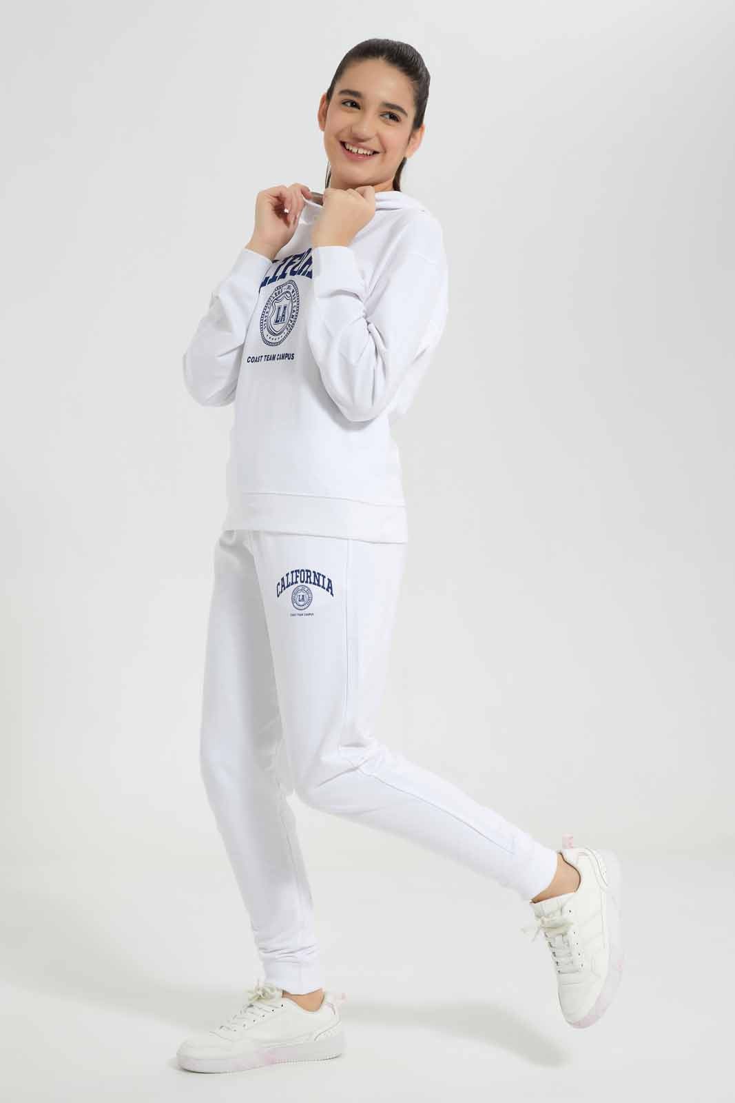 Redtag-White-Track-Pants-With-Print-Category:Joggers,-Colour:White,-Deals:New-In,-Filter:Senior-Girls-(8-to-14-Yrs),-GSR-Joggers,-New-In-GSR-APL,-Non-Sale,-Section:Girls-(0-to-14Yrs),-W22A-Senior-Girls-9 to 14 Years