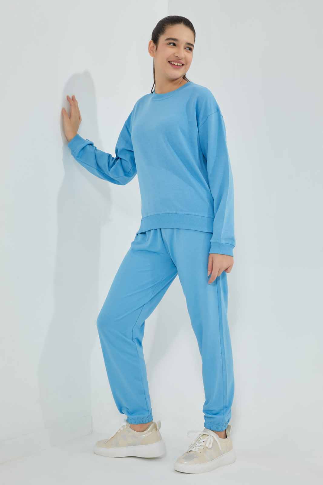 Redtag-Blue-Track-Pants-Category:Joggers,-Colour:Blue,-Deals:New-In,-Filter:Senior-Girls-(8-to-14-Yrs),-GSR-Joggers,-New-In-GSR-APL,-Non-Sale,-Section:Girls-(0-to-14Yrs),-W22A-Senior-Girls-9 to 14 Years