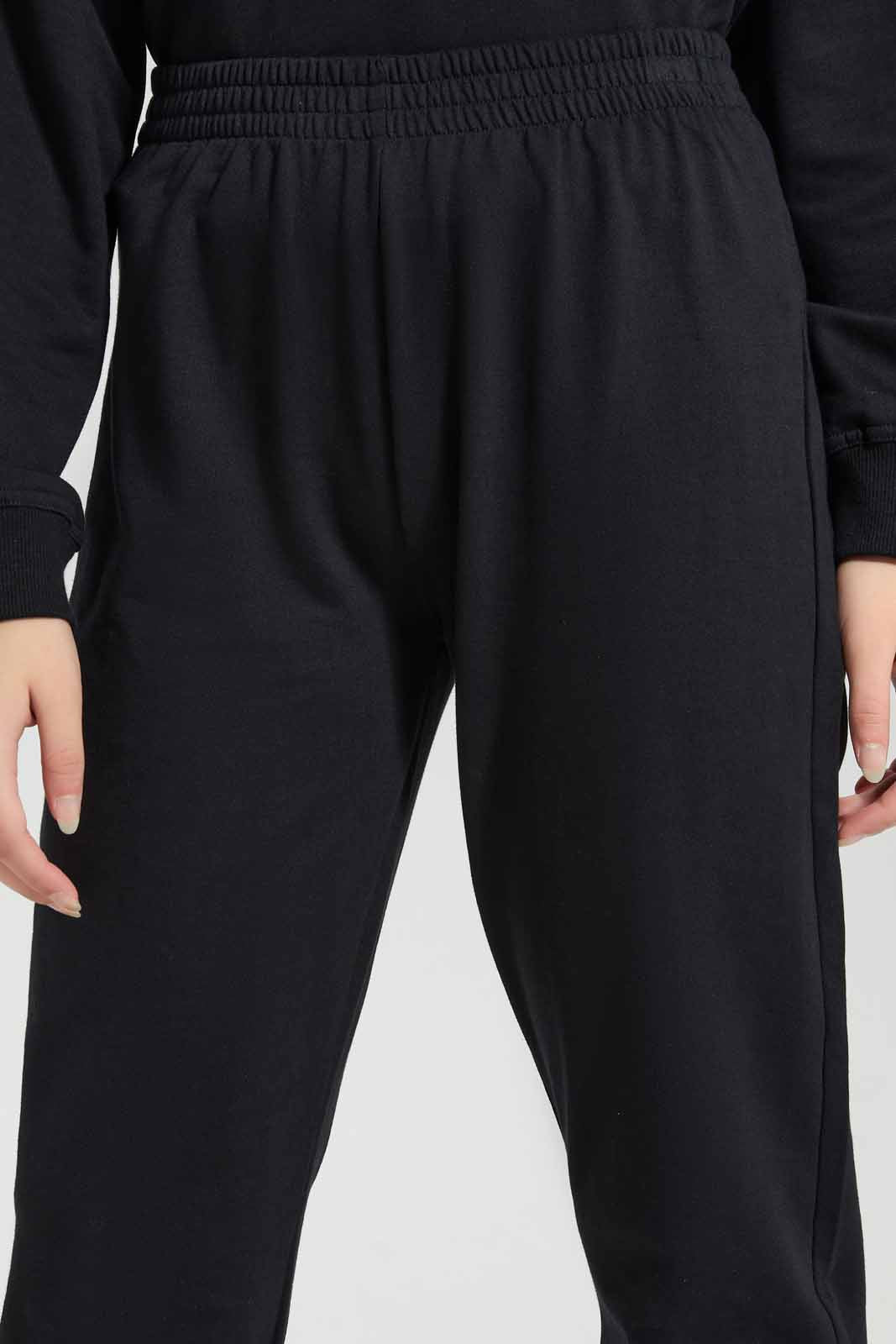 Redtag-Black-Track-Pants-Category:Joggers,-Colour:Black,-Deals:New-In,-Filter:Senior-Girls-(8-to-14-Yrs),-GSR-Joggers,-New-In-GSR-APL,-Non-Sale,-Section:Girls-(0-to-14Yrs),-W22A-Senior-Girls-9 to 14 Years
