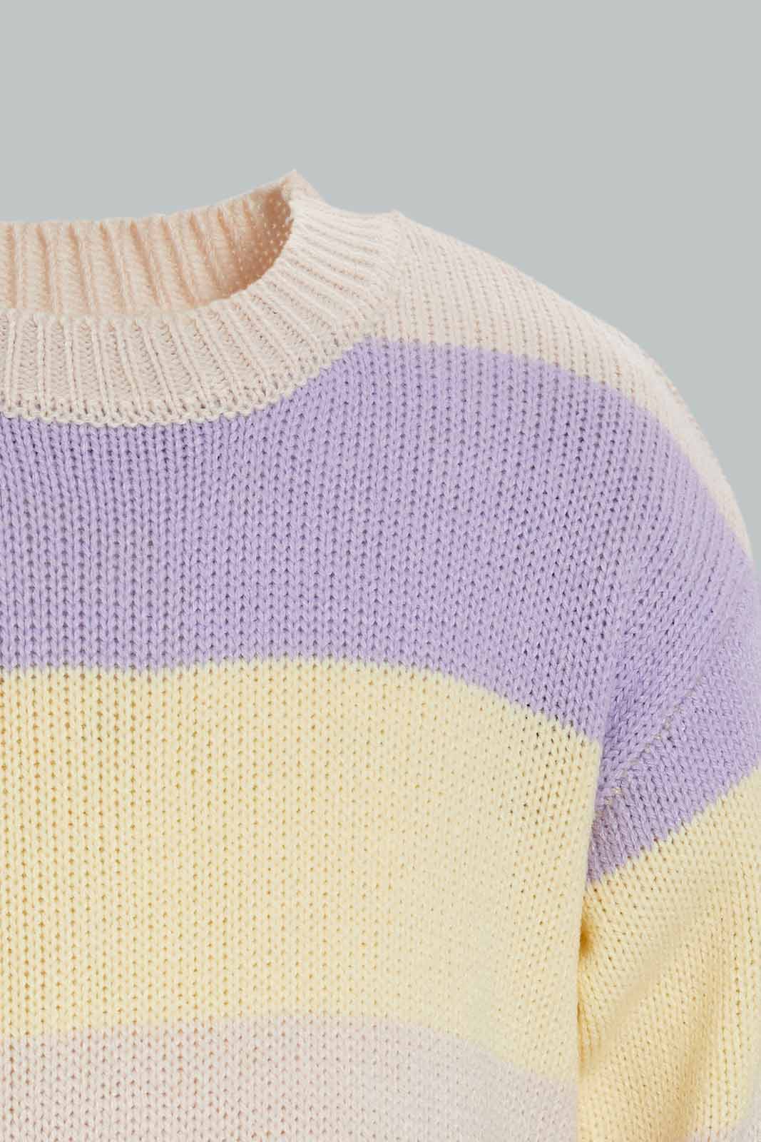 Redtag-Lilac-Stripes-Pullover-Category:Pullovers,-Colour:Lilac,-Deals:New-In,-Filter:Infant-Girls-(3-to-24-Mths),-ING-Pullovers,-New-In-ING-APL,-Non-Sale,-Section:Girls-(0-to-14Yrs),-W22B-Infant-Girls-3 to 24 Months