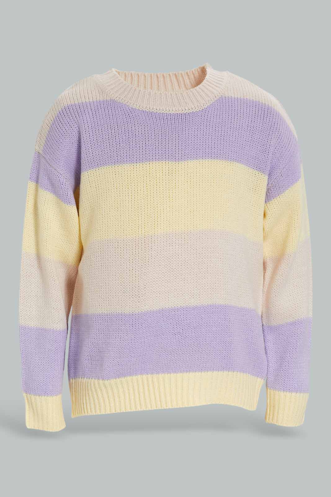 Redtag-Lilac-Stripes-Pullover-Category:Pullovers,-Colour:Lilac,-Deals:New-In,-Filter:Infant-Girls-(3-to-24-Mths),-ING-Pullovers,-New-In-ING-APL,-Non-Sale,-Section:Girls-(0-to-14Yrs),-W22B-Infant-Girls-3 to 24 Months