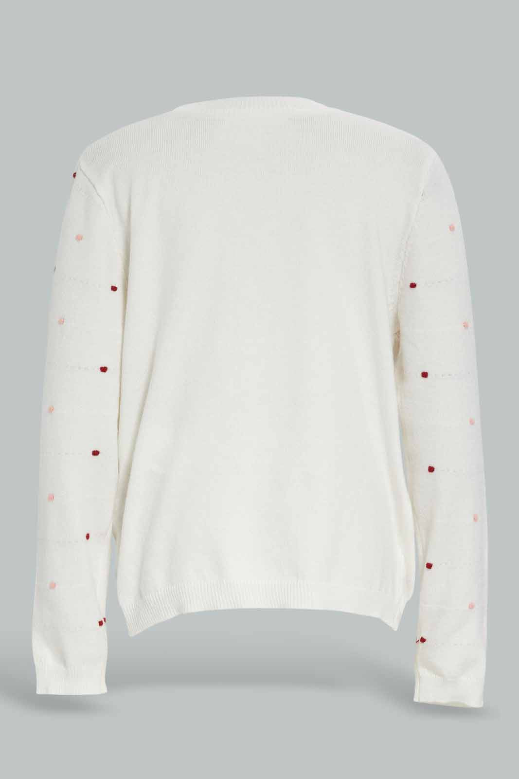 Redtag-Beige-Front-Frill-Pullover-Category:Pullovers,-Colour:Beige,-Deals:New-In,-Filter:Infant-Girls-(3-to-24-Mths),-ING-Pullovers,-New-In-ING-APL,-Non-Sale,-Section:Girls-(0-to-14Yrs),-W22A-Infant-Girls-3 to 24 Months