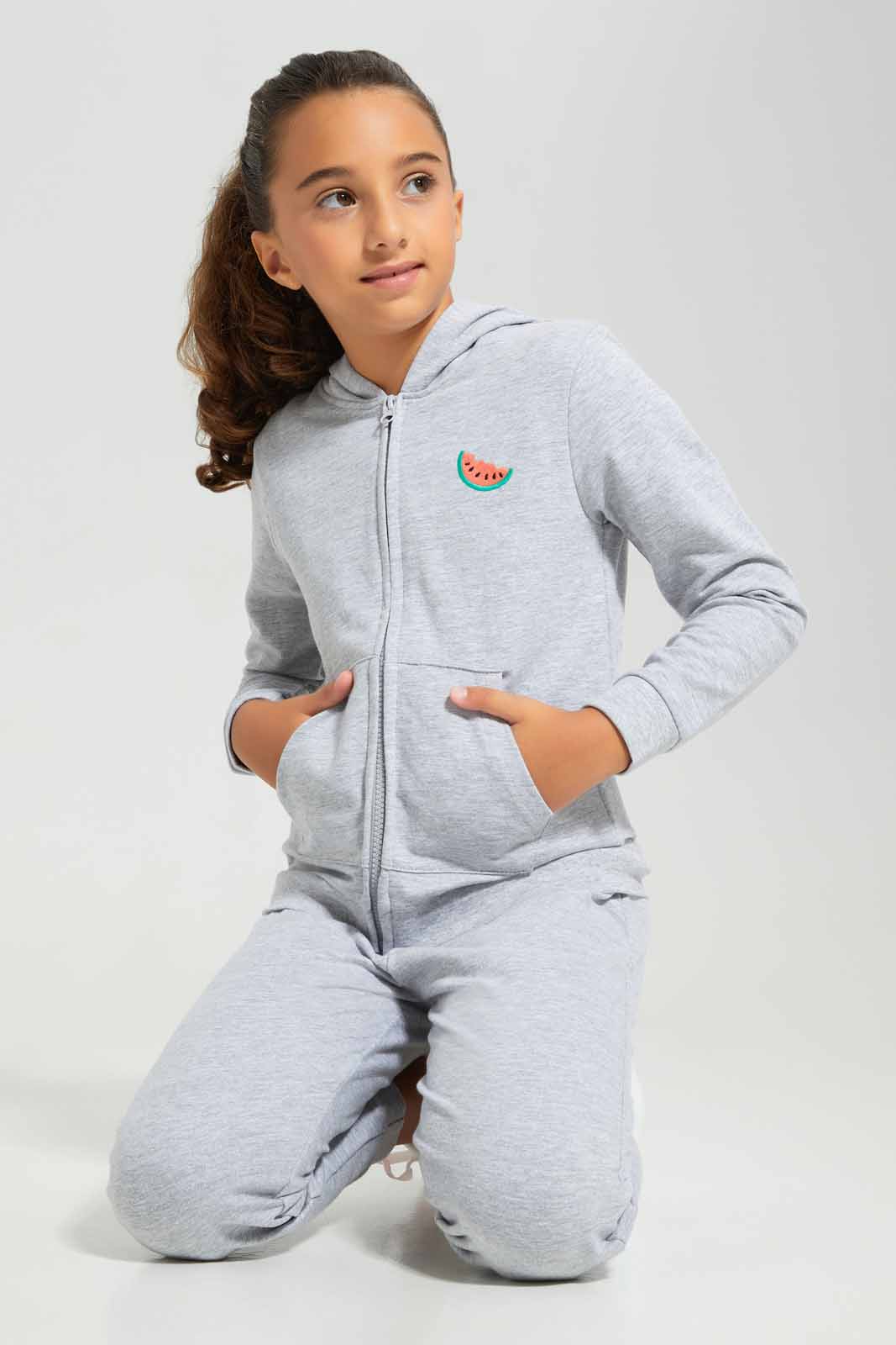 Redtag-Basic-Active-Bottom---Grey-Melange-Category:Joggers,-Colour:Grey,-Deals:New-In,-Filter:Girls-(2-to-8-Yrs),-GIR-Joggers,-New-In-GIR-APL,-Non-Sale,-Section:Girls-(0-to-14Yrs),-TBL,-W22B-Girls-2 to 8 Years