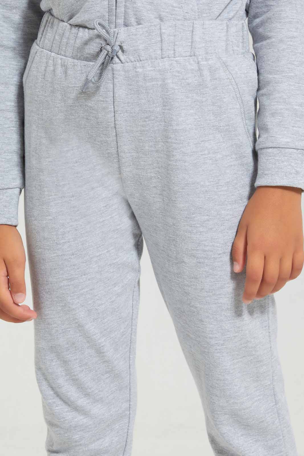 Redtag-Basic-Active-Bottom---Grey-Melange-Category:Joggers,-Colour:Grey,-Deals:New-In,-Filter:Girls-(2-to-8-Yrs),-GIR-Joggers,-New-In-GIR-APL,-Non-Sale,-Section:Girls-(0-to-14Yrs),-TBL,-W22B-Girls-2 to 8 Years
