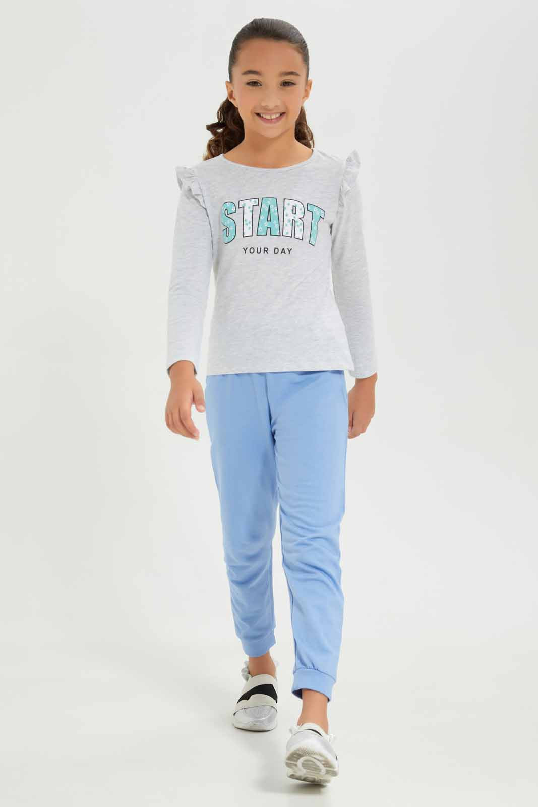 Redtag-Basic-Active-Bottom---Charcoal-Category:Joggers,-Colour:Charcoal,-Deals:New-In,-Dept:Girls,-Filter:Girls-(2-to-8-Yrs),-GIR-Joggers,-New-In-GIR-APL,-Non-Sale,-Section:Girls-(0-to-14Yrs),-TBL,-W22B-Girls-2 to 8 Years