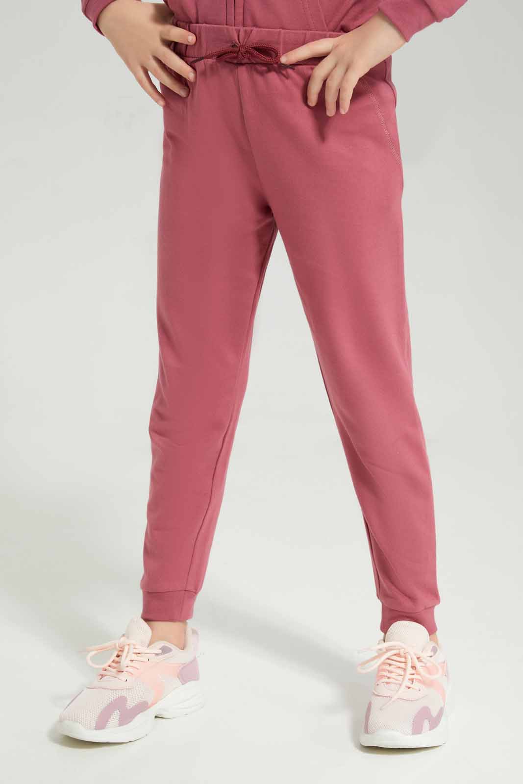 Redtag-Basic-Active-Bottom---Pale-Pink-Category:Joggers,-Colour:Apricot,-Deals:New-In,-Dept:Girls,-Filter:Girls-(2-to-8-Yrs),-GIR-Joggers,-New-In-GIR-APL,-Non-Sale,-Section:Girls-(0-to-14Yrs),-TBL,-W22B-Girls-2 to 8 Years