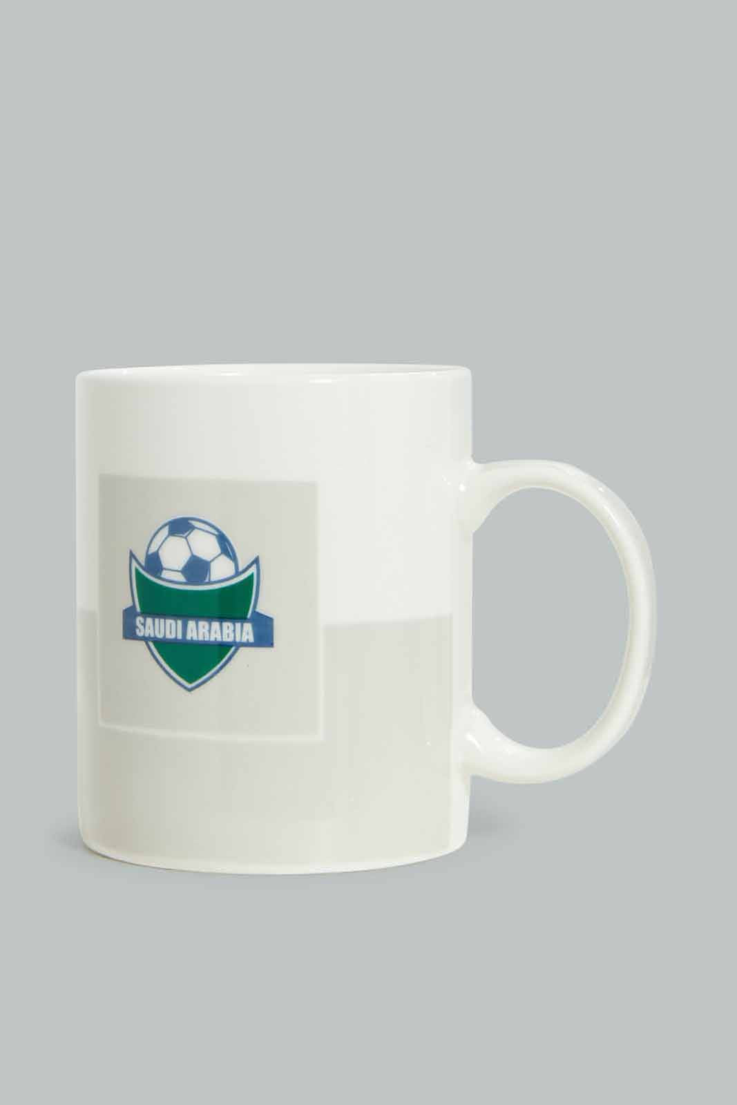Redtag-White-Saudi-Arabia-Mug-Category:Cups-&-Mugs,-CHR,-Colour:Green,-Deals:New-In,-Filter:Home-Dining,-HMW-DIN-Crockery,-New-In-HMW-DIN,-Non-Sale,-Section:Homewares,-W22B-Home-Dining-