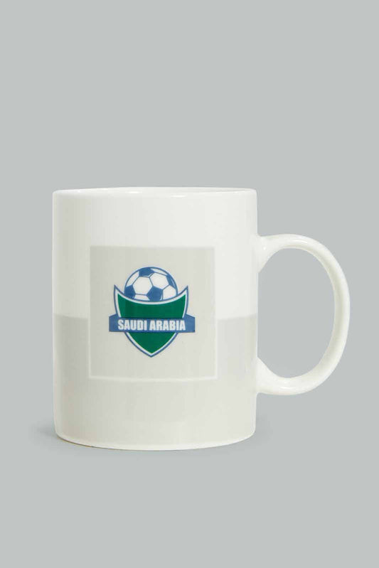 Redtag-White-Saudi-Arabia-Mug-Category:Cups-&-Mugs,-CHR,-Colour:Green,-Deals:New-In,-Filter:Home-Dining,-HMW-DIN-Crockery,-New-In-HMW-DIN,-Non-Sale,-Section:Homewares,-W22B-Home-Dining-