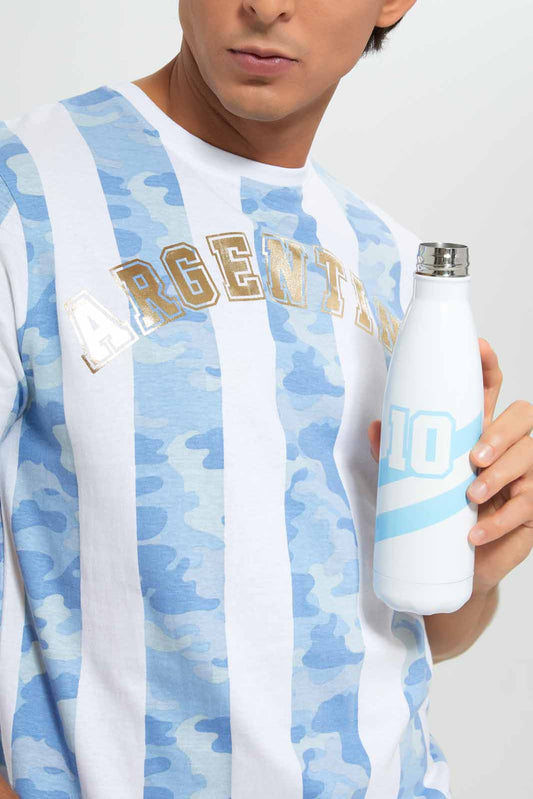 Redtag-Blue-Numeric-Bottle-Category:Bottles,-Colour:Blue,-Deals:New-In,-Filter:Home-Dining,-HMW-DIN-Drinkware,-New-In-HMW-DIN,-Non-Sale,-Section:Homewares,-W22B-Home-Dining-