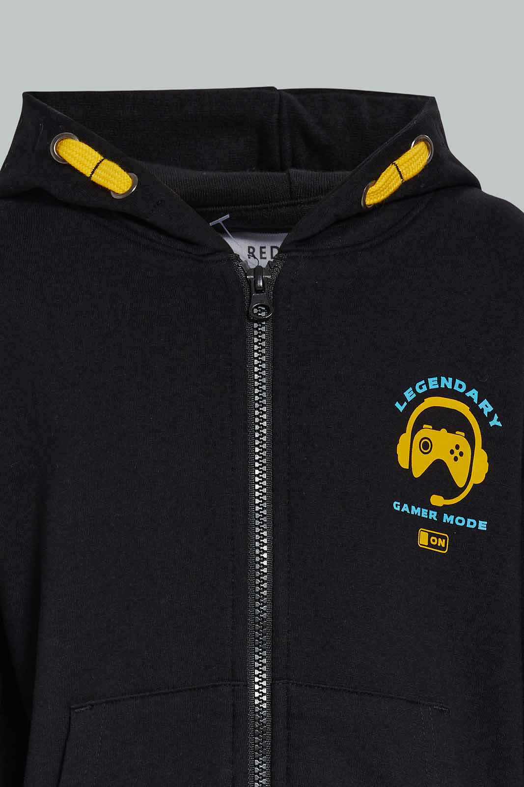 Redtag-Black-Zip-Through-Hooded-Sweatshirt-BOY-Sweatshirts,-Category:Sweatshirts,-Colour:Black,-Deals:New-In,-Dept:Boys,-Filter:Boys-(2-to-8-Yrs),-New-In-BOY-APL,-Non-Sale,-Section:Boys-(0-to-14Yrs),-W22B-Boys-2 to 8 Years