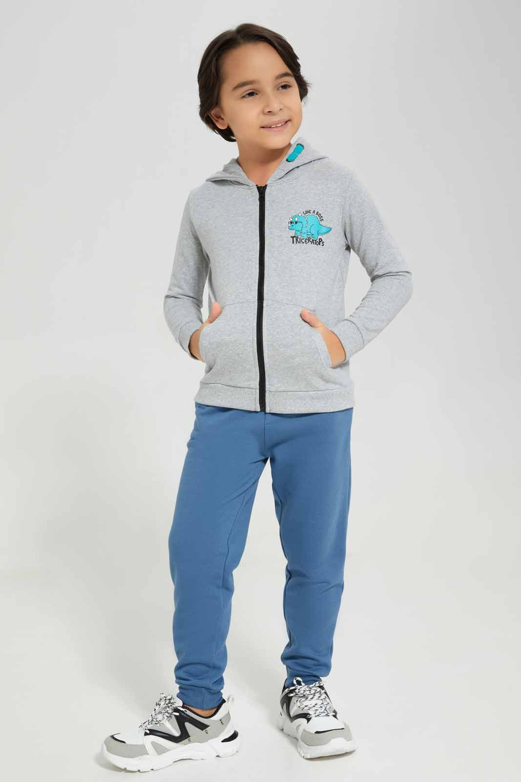 Redtag-Grey-Zip-Through-Hooded-Sweatshirt-BOY-Sweatshirts,-Category:Sweatshirts,-Colour:Grey,-Deals:New-In,-Filter:Boys-(2-to-8-Yrs),-New-In-BOY-APL,-Non-Sale,-Section:Boys-(0-to-14Yrs),-W22B-Boys-2 to 8 Years