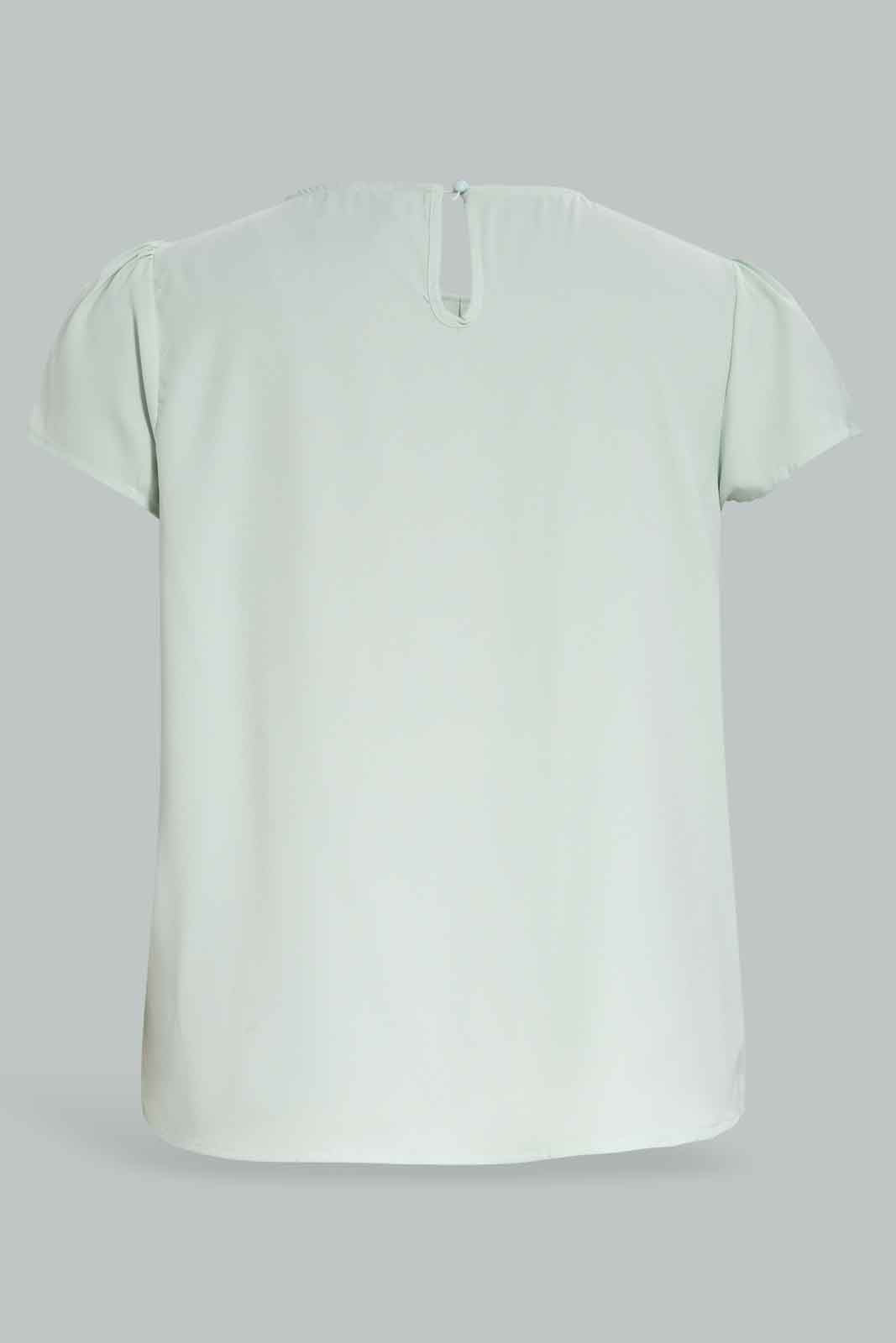 Redtag-Mint-Pleated-Neck-Detail-Blouse-Category:Blouses,-Colour:Ivory,-Deals:New-In,-Filter:Plus-Size,-LDP-Blouses,-New-In-LDP-APL,-Non-Sale,-Section:Women,-W22B-Women's-