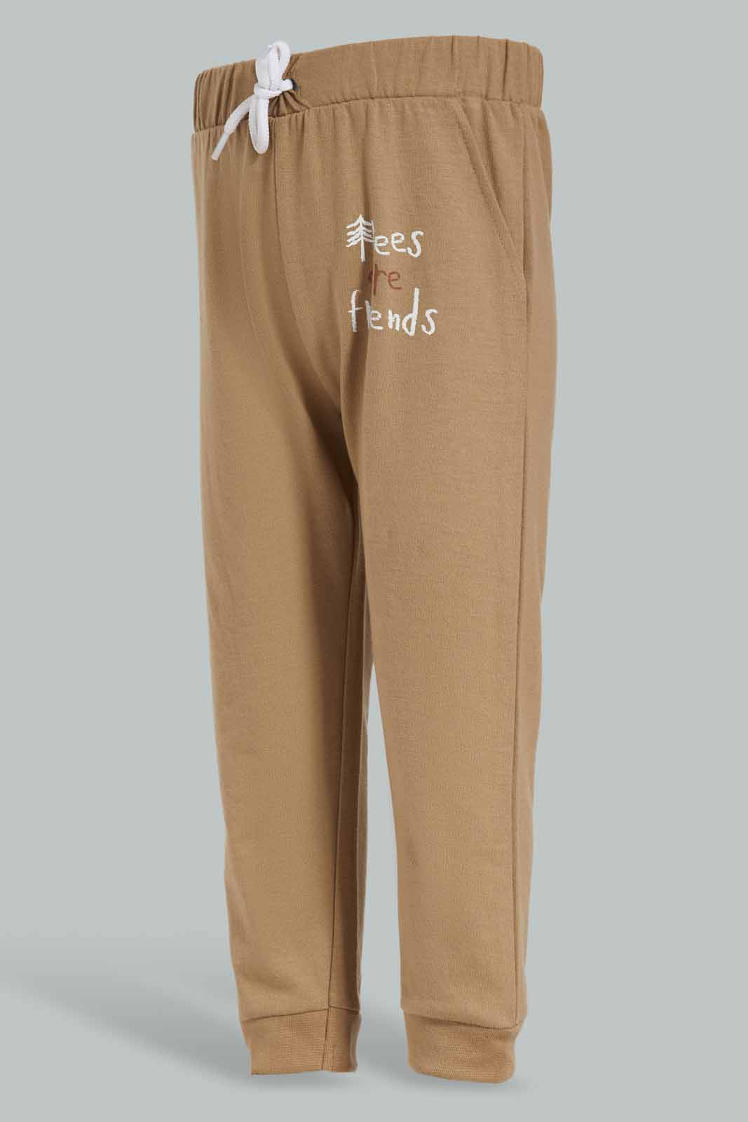 Redtag-Beige-Table-Jogger-Category:Joggers,-Colour:Beige,-Deals:New-In,-Dept:Boys,-Filter:Infant-Boys-(3-to-24-Mths),-INB-Joggers,-New-In-INB-APL,-Non-Sale,-Section:Boys-(0-to-14Yrs),-TBL,-W22B-Infant-Boys-3 to 24 Months