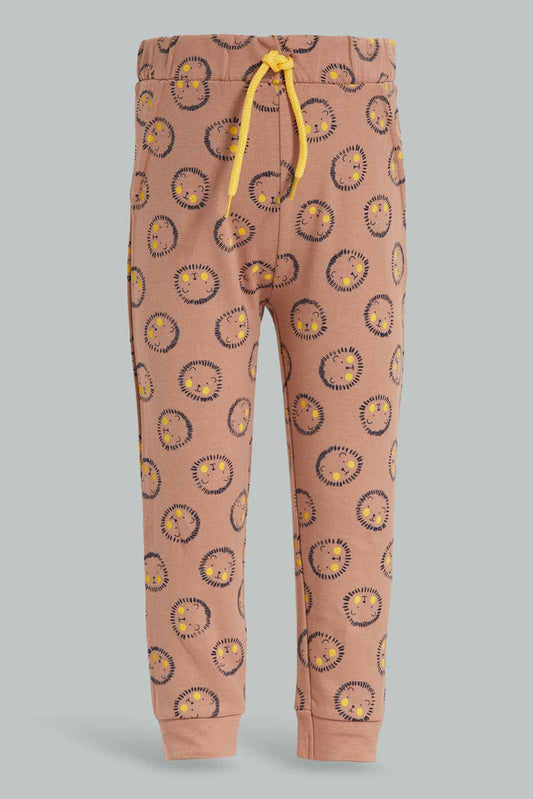 Redtag-Rust-Table-Jogger-Category:Joggers,-Colour:Orange,-Deals:New-In,-Dept:Boys,-Filter:Infant-Boys-(3-to-24-Mths),-INB-Joggers,-New-In-INB-APL,-Non-Sale,-Section:Boys-(0-to-14Yrs),-TBL,-W22B-Infant-Boys-3 to 24 Months