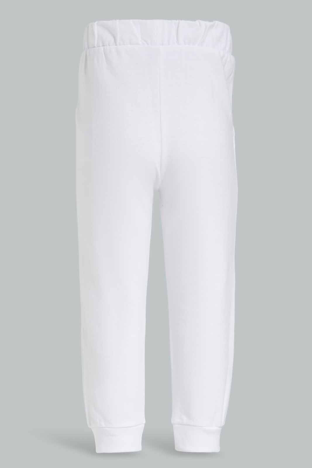 Redtag-White-Table-Jogger-Category:Joggers,-Colour:White,-Deals:New-In,-Dept:Boys,-Filter:Infant-Boys-(3-to-24-Mths),-INB-Joggers,-New-In-INB-APL,-Non-Sale,-Section:Boys-(0-to-14Yrs),-TBL,-W22B-Infant-Boys-3 to 24 Months