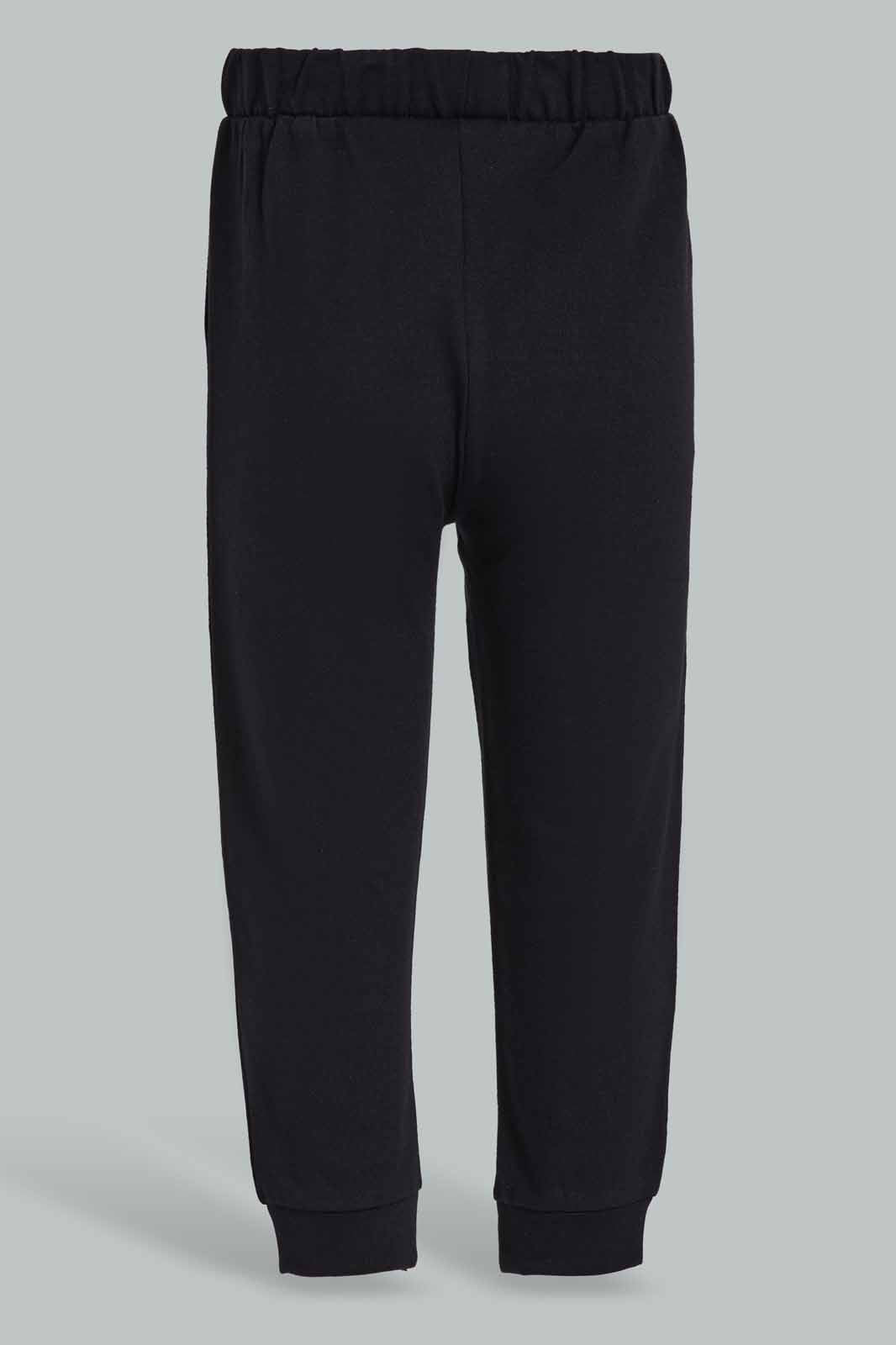 Redtag-Black-Table-Jogger-Category:Joggers,-Colour:Black,-Deals:New-In,-Dept:Boys,-Filter:Infant-Boys-(3-to-24-Mths),-INB-Joggers,-New-In-INB-APL,-Non-Sale,-Section:Boys-(0-to-14Yrs),-TBL,-W22B-Infant-Boys-3 to 24 Months