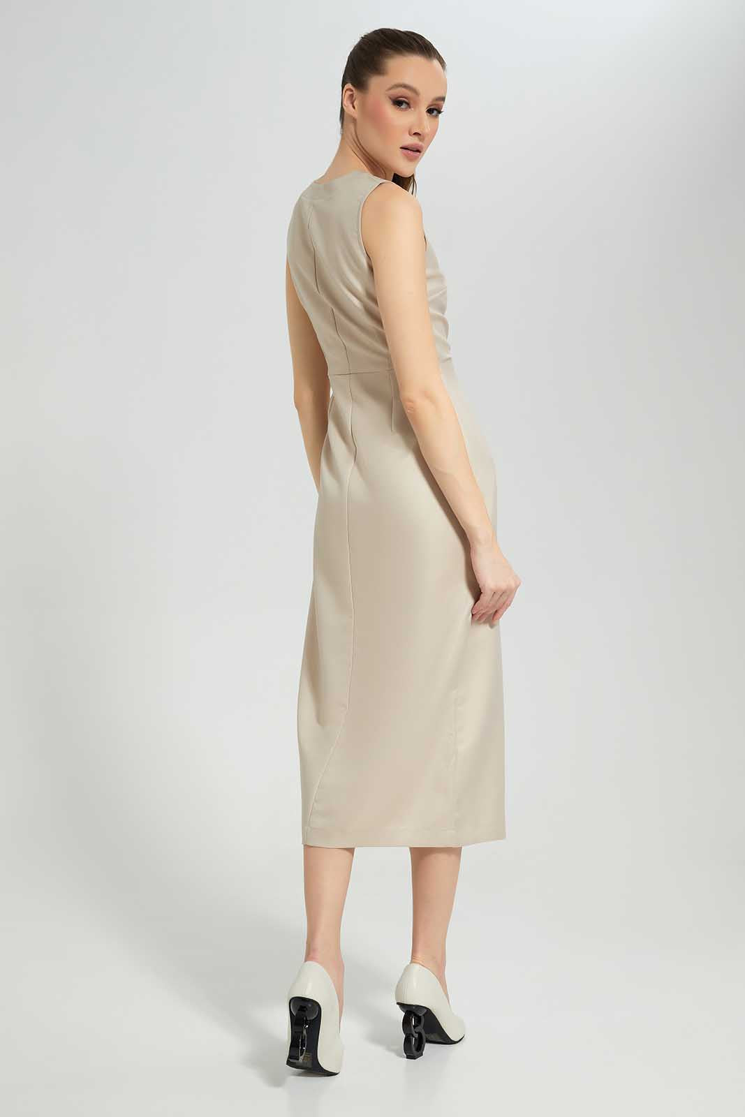 Redtag-Beige-Dress-Category:Dresses,-Colour:Beige,-Deals:New-In,-Filter:Women's-Clothing,-LDC,-LDC-Dresses,-New-In-LDC-APL,-Non-Sale,-Section:Women,-W22A-Women's-