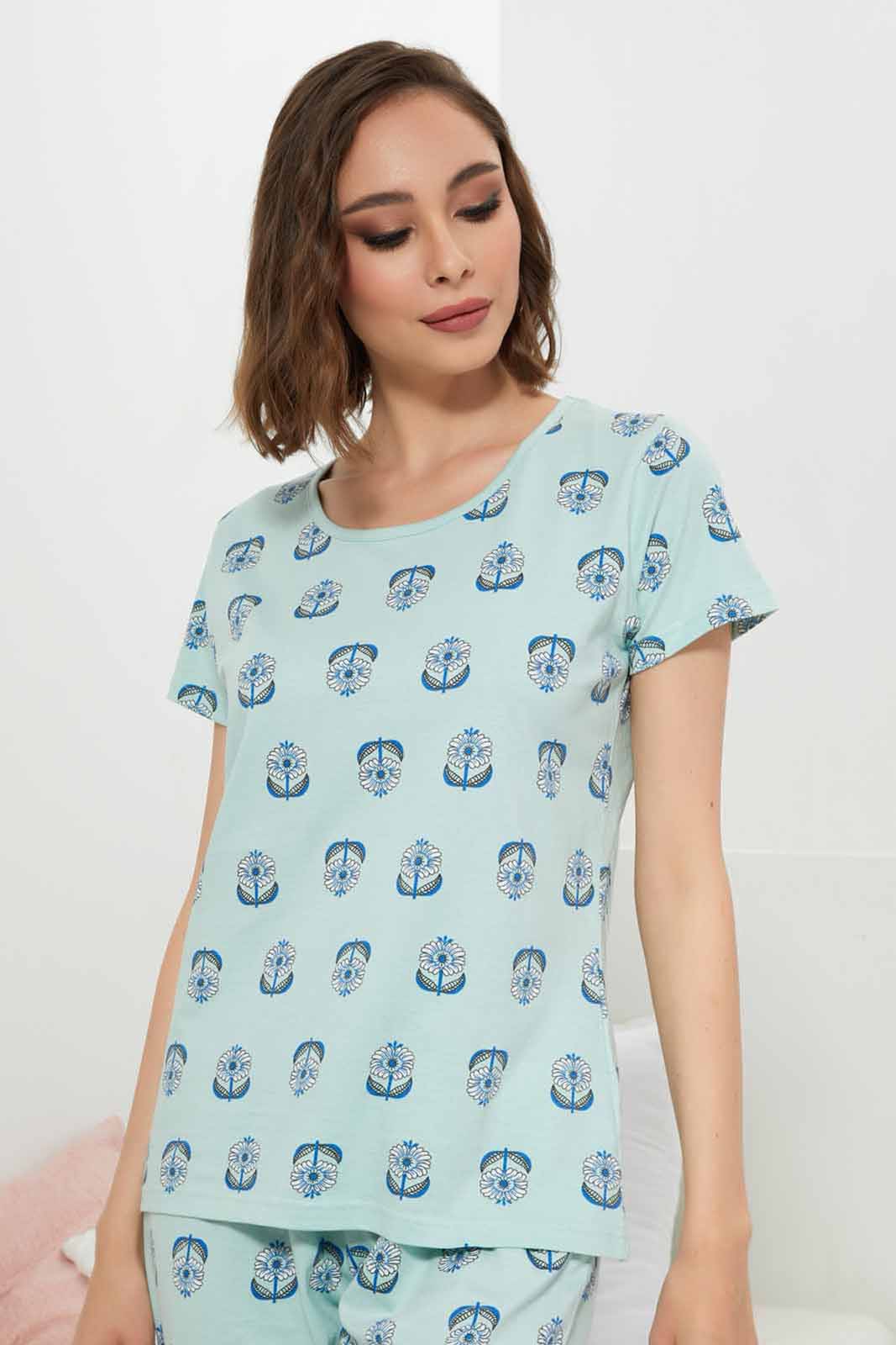 Redtag-WHITE-LADIES-AOP-PJ-SET-Category:Pyjama-Sets,-Colour:White,-Deals:New-In,-Filter:Women's-Clothing,-New-In-Women-APL,-Non-Sale,-Section:Women,-TBL,-W22A,-Women-Pyjama-Sets--