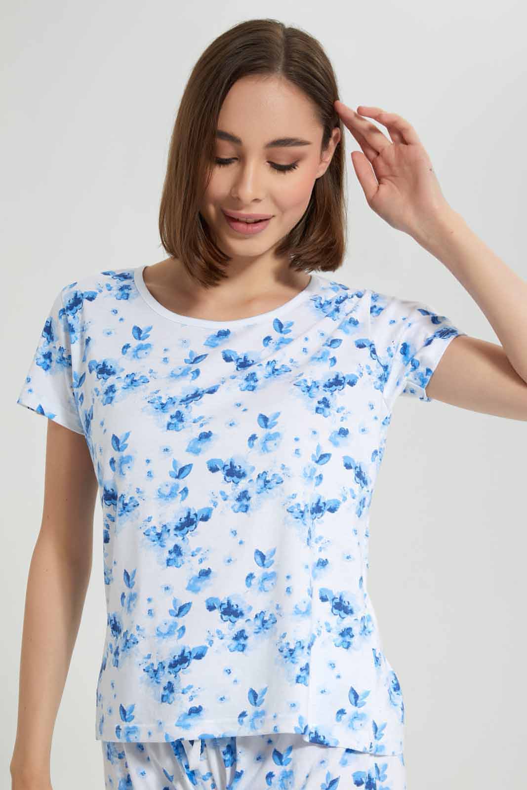 Redtag-OFF-WHITE-LADIES-AOP-PJ-SET-Category:Pyjama-Sets,-Colour:White,-Deals:New-In,-Filter:Women's-Clothing,-New-In-Women-APL,-Non-Sale,-Section:Women,-TBL,-W22A,-Women-Pyjama-Sets--
