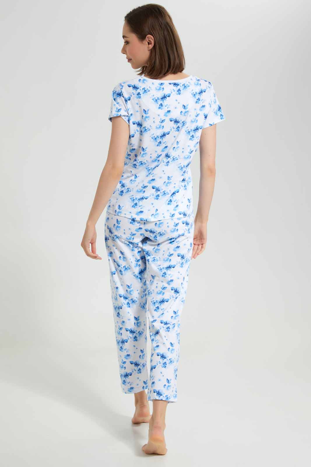 Redtag-OFF-WHITE-LADIES-AOP-PJ-SET-Category:Pyjama-Sets,-Colour:White,-Deals:New-In,-Filter:Women's-Clothing,-New-In-Women-APL,-Non-Sale,-Section:Women,-TBL,-W22A,-Women-Pyjama-Sets--