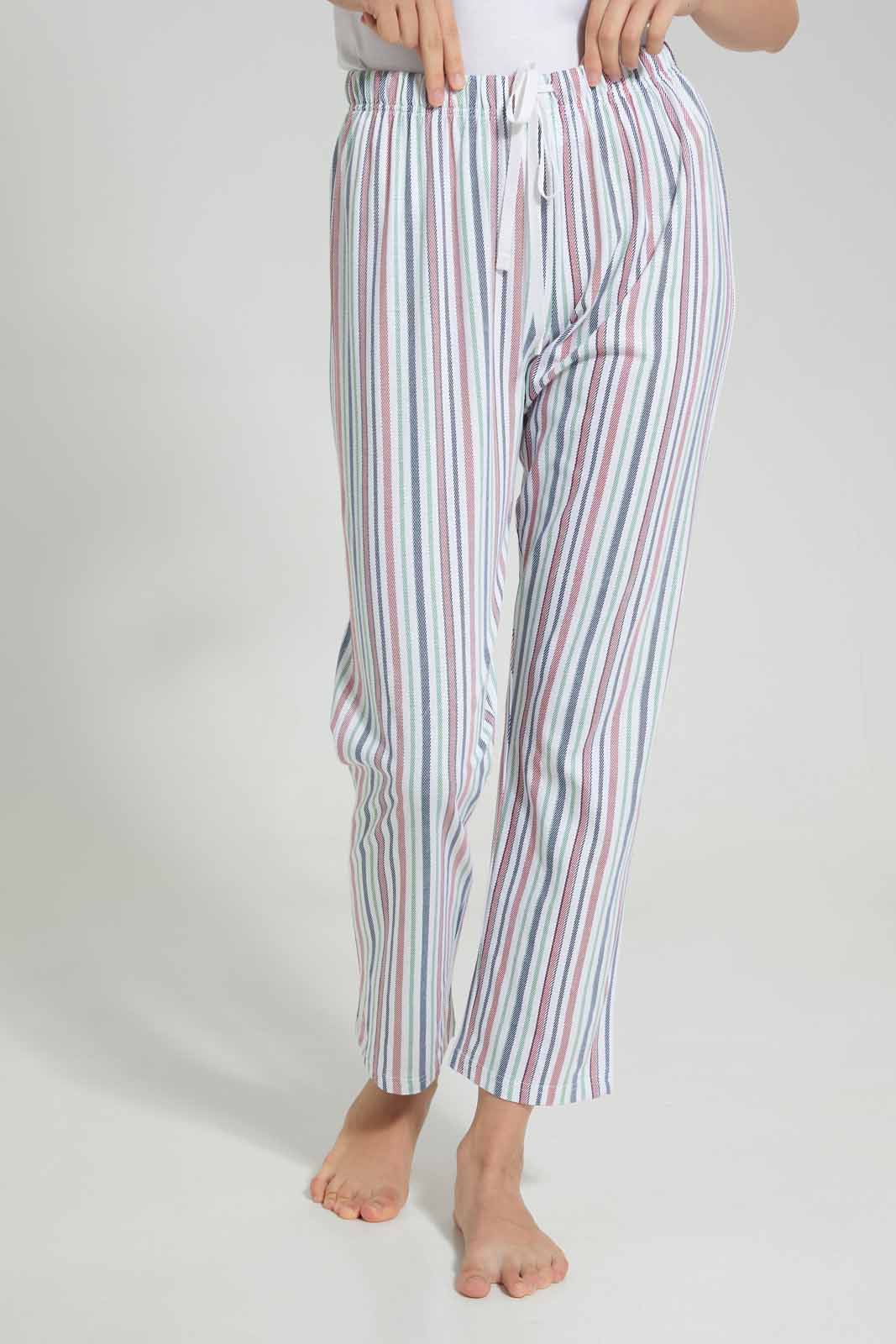 Redtag-OFF-WHITE-LADIES-AOP-PJ-SET-Category:Pyjama-Sets,-Colour:White,-Deals:New-In,-Filter:Women's-Clothing,-New-In-Women-APL,-Non-Sale,-Section:Women,-TBL,-W22A,-Women-Pyjama-Sets--