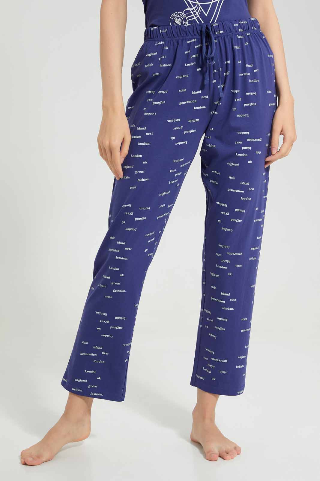 Redtag-OFF-WHITE-LADIES-AOP-PJ-SET-Category:Pyjama-Sets,-Colour:White,-Deals:New-In,-Filter:Women's-Clothing,-New-In-Women-APL,-Non-Sale,-Section:Women,-TBL,-W22A,-Women-Pyjama-Sets--