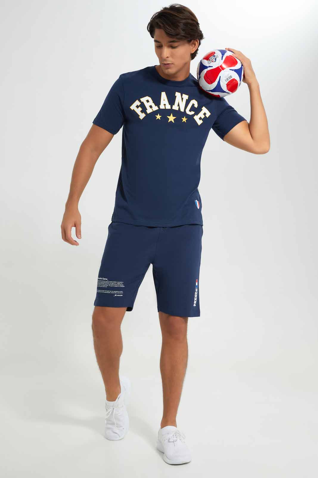 Redtag-France-Football-World-Cup-Tee-Category:T-Shirts,-Colour:Navy,-Deals:New-In,-Filter:Men's-Clothing,-Men-T-Shirts,-New-In-Men-APL,-Non-Sale,-Section:Men,-W22B-Men's-