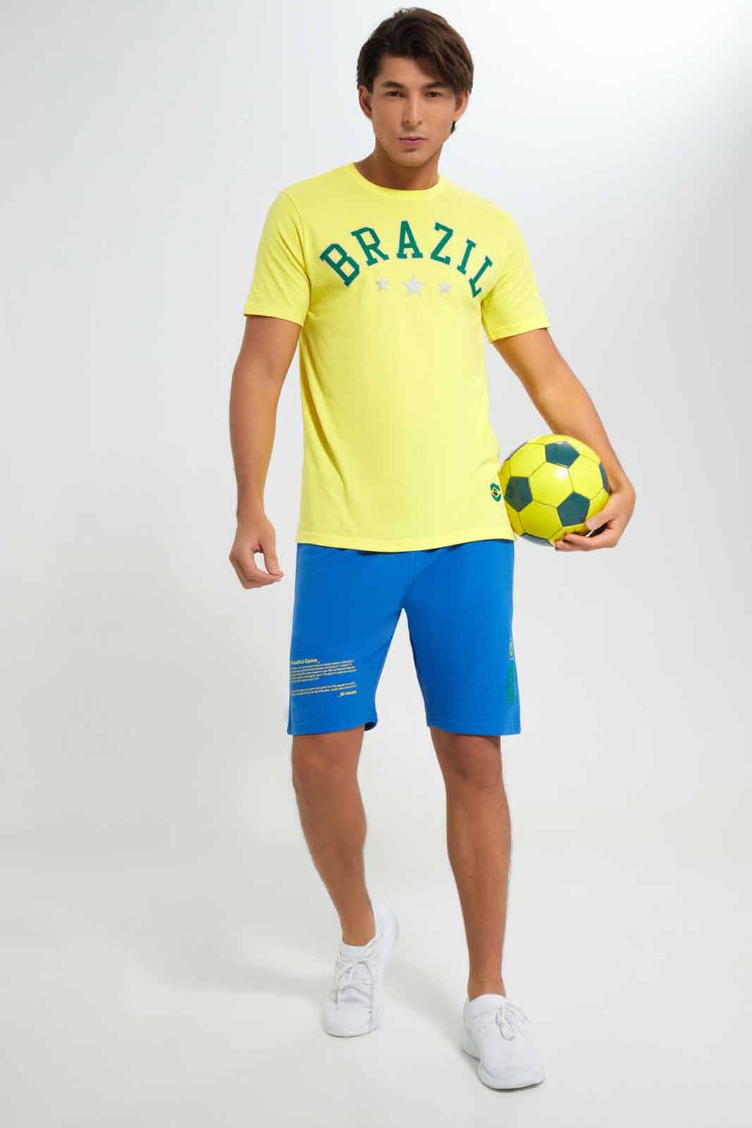 Redtag-Brazil-Football-World-Cup-Tee-Category:T-Shirts,-Colour:Yellow,-Deals:New-In,-Filter:Men's-Clothing,-Men-T-Shirts,-New-In-Men-APL,-Non-Sale,-Section:Men,-W22B-Men's-